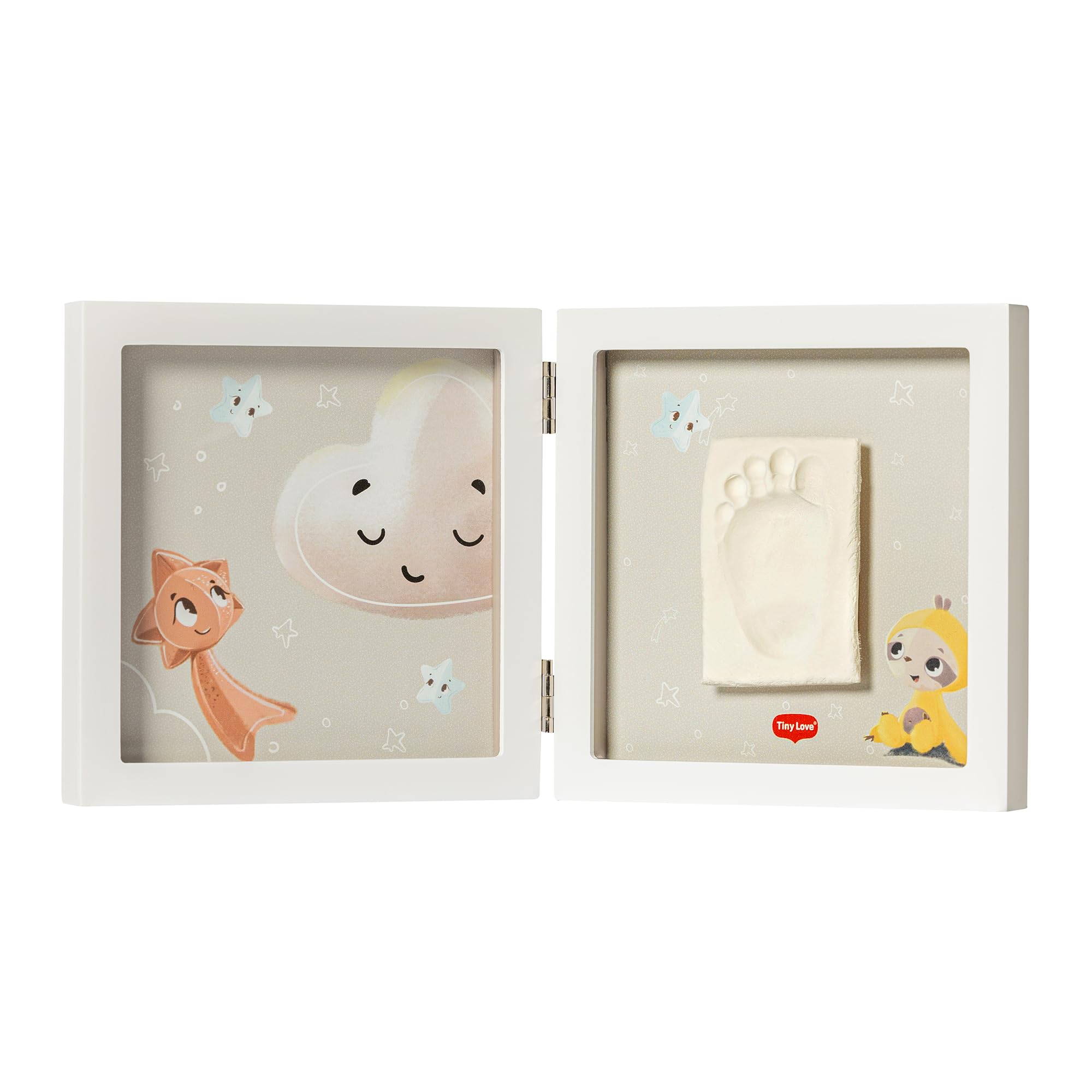 Tiny Love Marco Único, Kit Huella Bebé Pie y Manos, Kit Cuadro Personalizado con Foto, Recuerdo Pie y Mano, Dermatológicamente Testado, Regalos Recién Nacidos, Kit Todo en Uno, Tiny Creations, Blanco