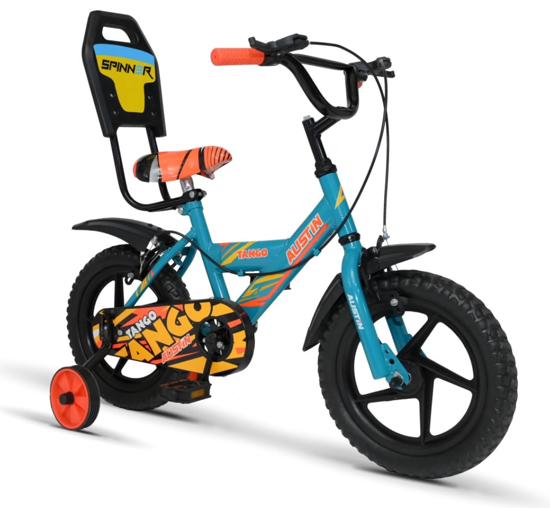 Austin Tango Kids Bike – Comfort & Convenience with Side Support Backrest and Chain Cover (14T Road Cycle)-image-44