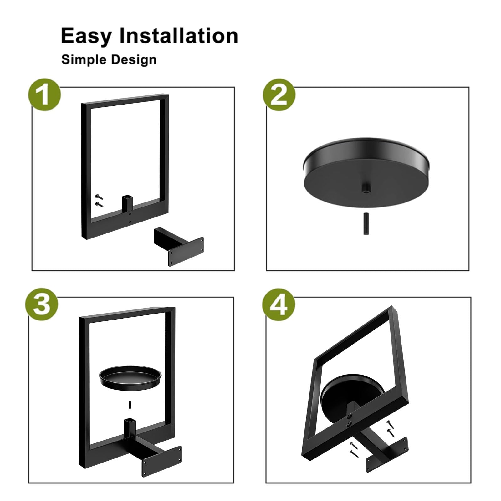 Wand Pflanzenhalter Bilderrahmen - Metall Pflanzenregal Für Fenster | Deko Für Sukkulenten & Kräuter