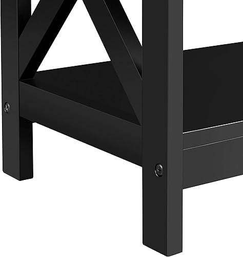 Miniatura 8 de Yaheetech Soportes de televisión y centros de entretenimiento con estante de almacenamiento de 3 niveles soporte de TV para sala de estar, negro
