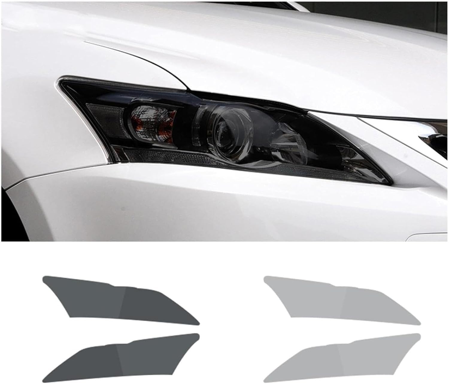 SamLng Car Front Light Film for CT CT200h 2011-2020 Blackened Headlight Protection Sticker Car Front Headlamp Protection Film car Lights Film Headlight Anti-Scratch Non-Yellowing Protective Film