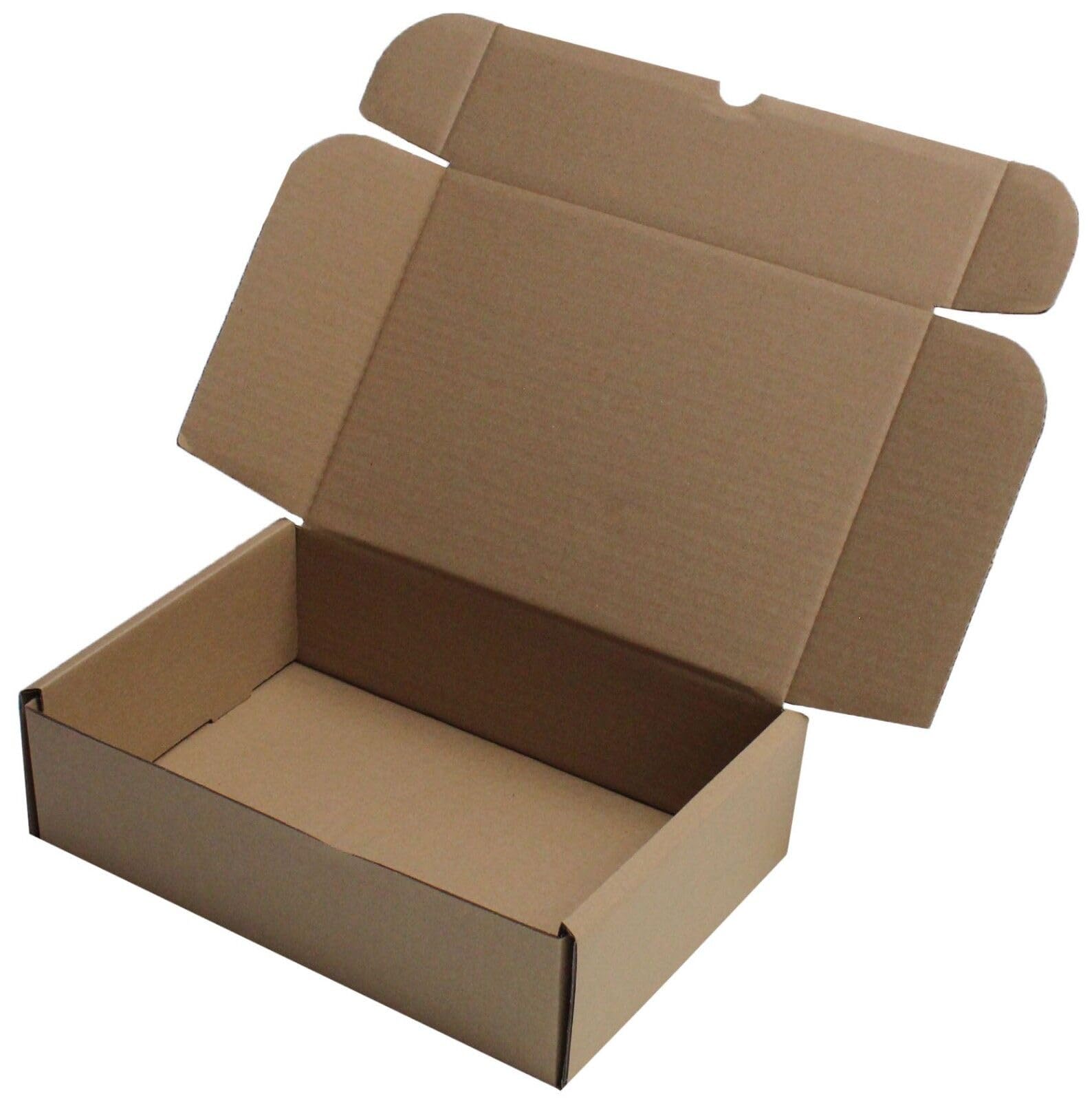 MEG4TEC 25 Pack Shipping Coloured Boxes - Corrugated Cardboard Small Parcel Box for Posting Packing Mailing (10" x 7" x 3" (25cm x 17.5cm x 7.5cm), Brown)
