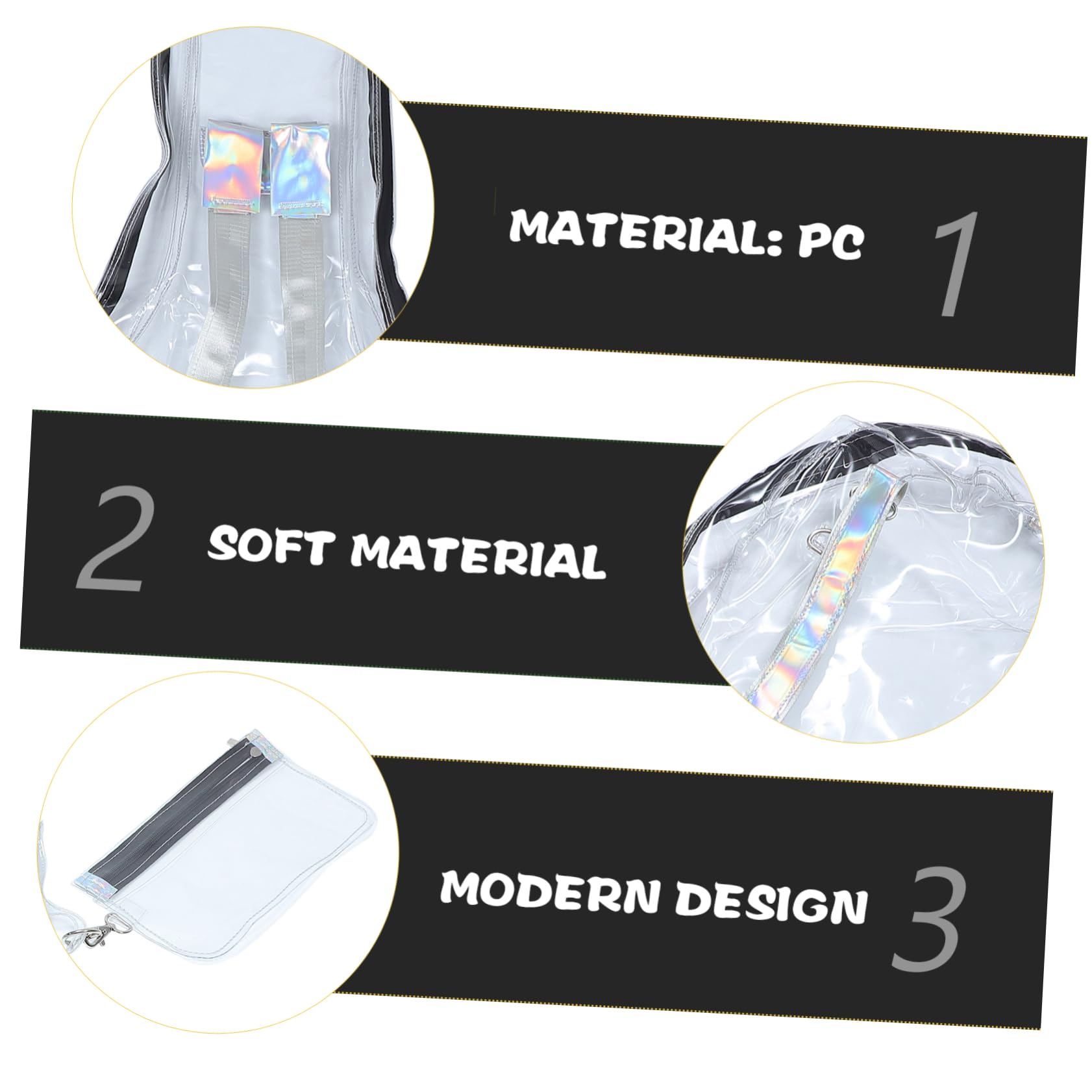 Sosoport Mochila para Guitarra Transparente PC 39 40 41 Pulgadas Blanco