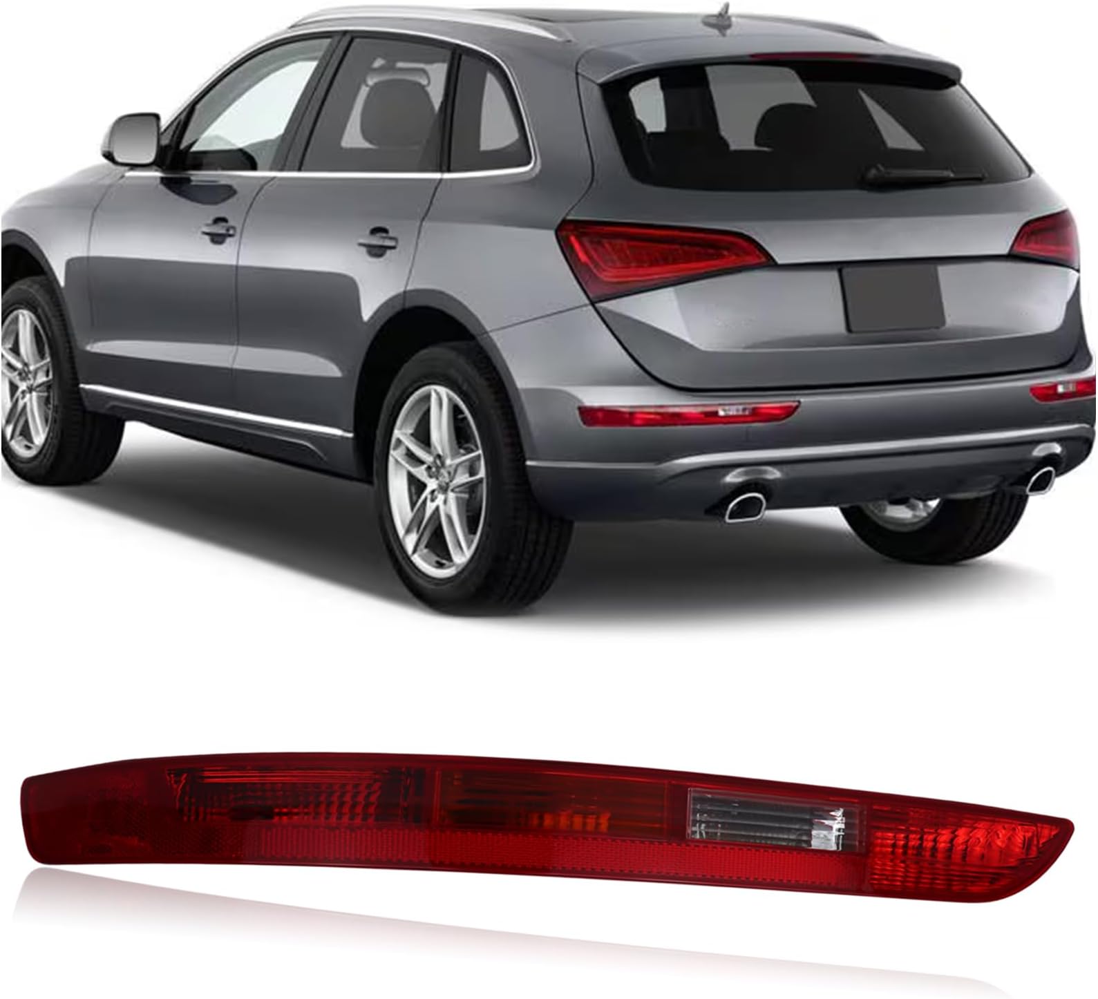 Rear Bumper Brake Tail Light Kit Compatible with Audi Q5 SUV 2009-2016 Left Driver Side Lower Rear Tail Fog Lamp Replace (Left driver side)