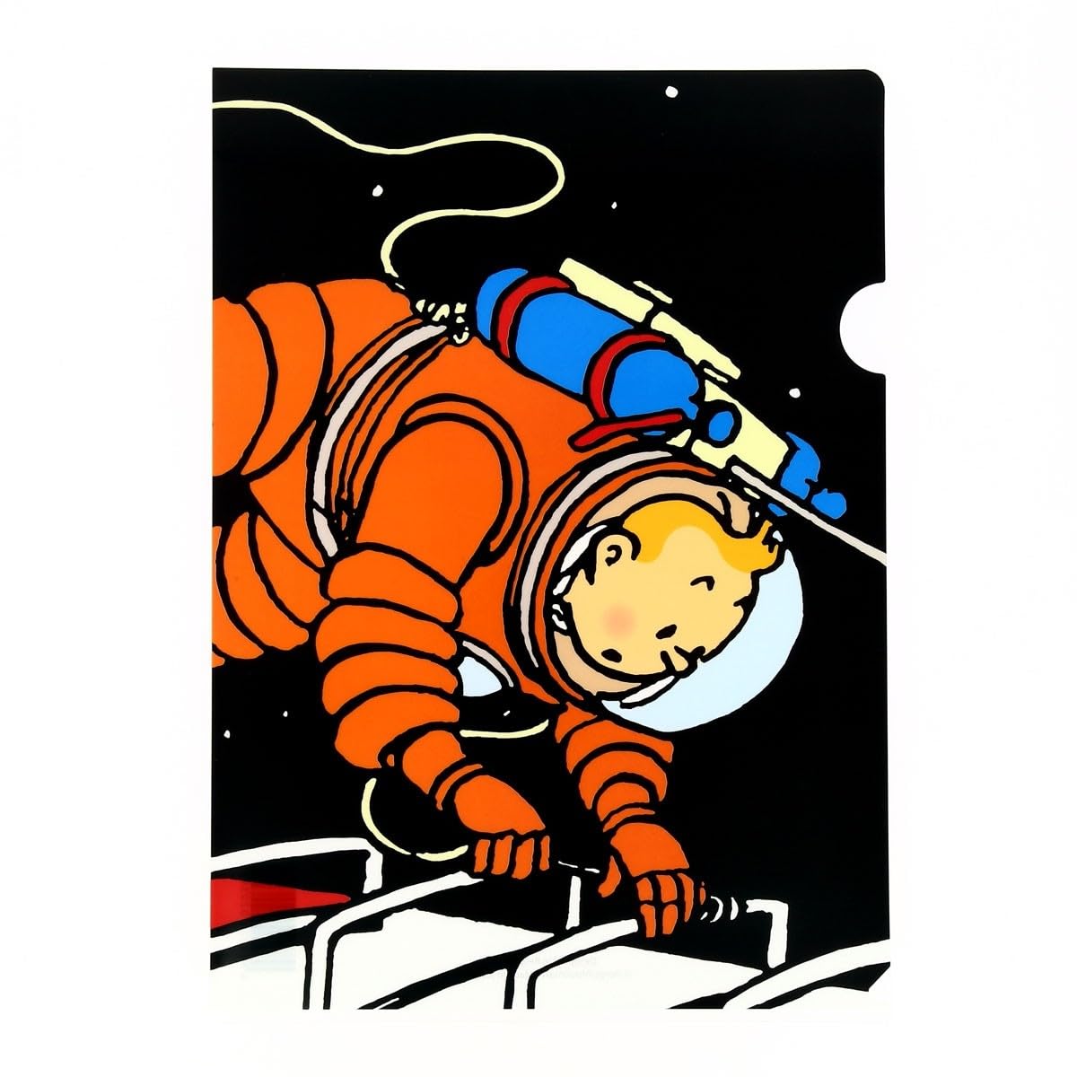 Moulinsart A4 Plastic Folder The Adventures Of Tintin On The Moon (15124)