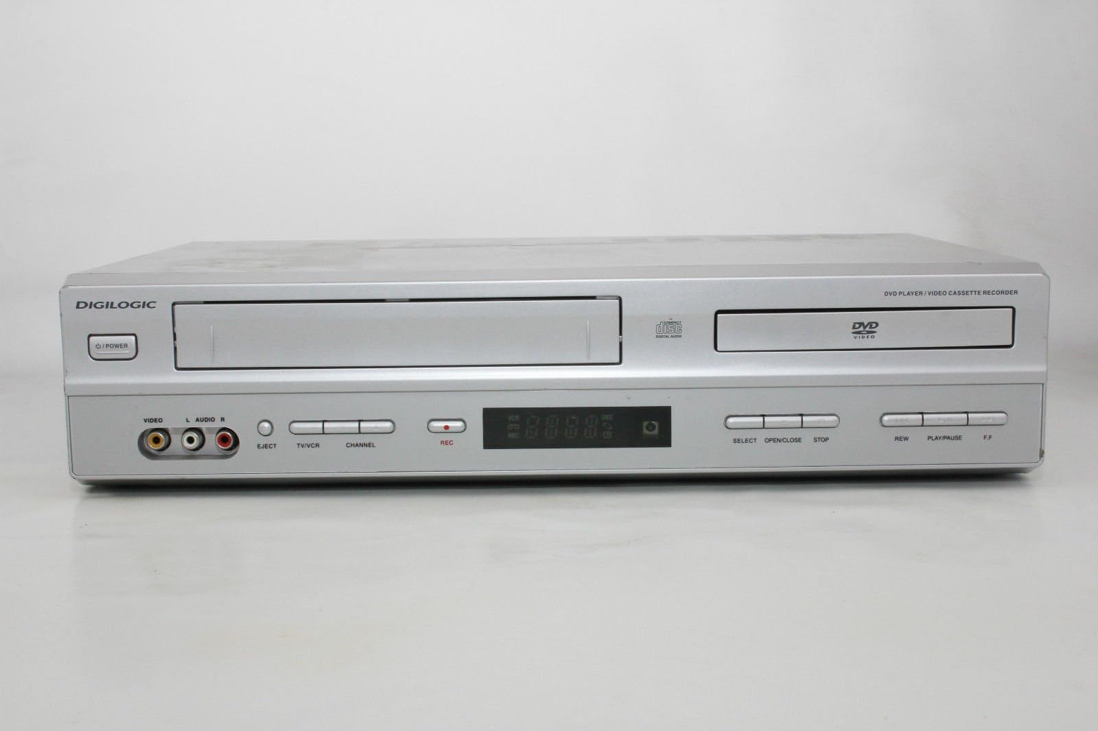 Digilogic DVDVCR2 DVD Player and VCR, VHS Video Player Combination with Remote