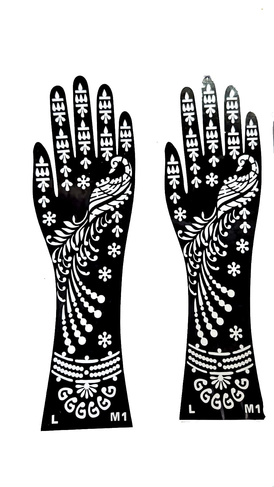 Full Hand Mehndi Stencil Design Full Hand Set | Henna Tattoo Stencil for Women, Girls and Kids | Easy to use in just 4 Steps | Mehandi Sticker Pack of 4 (Design-2)-image-9