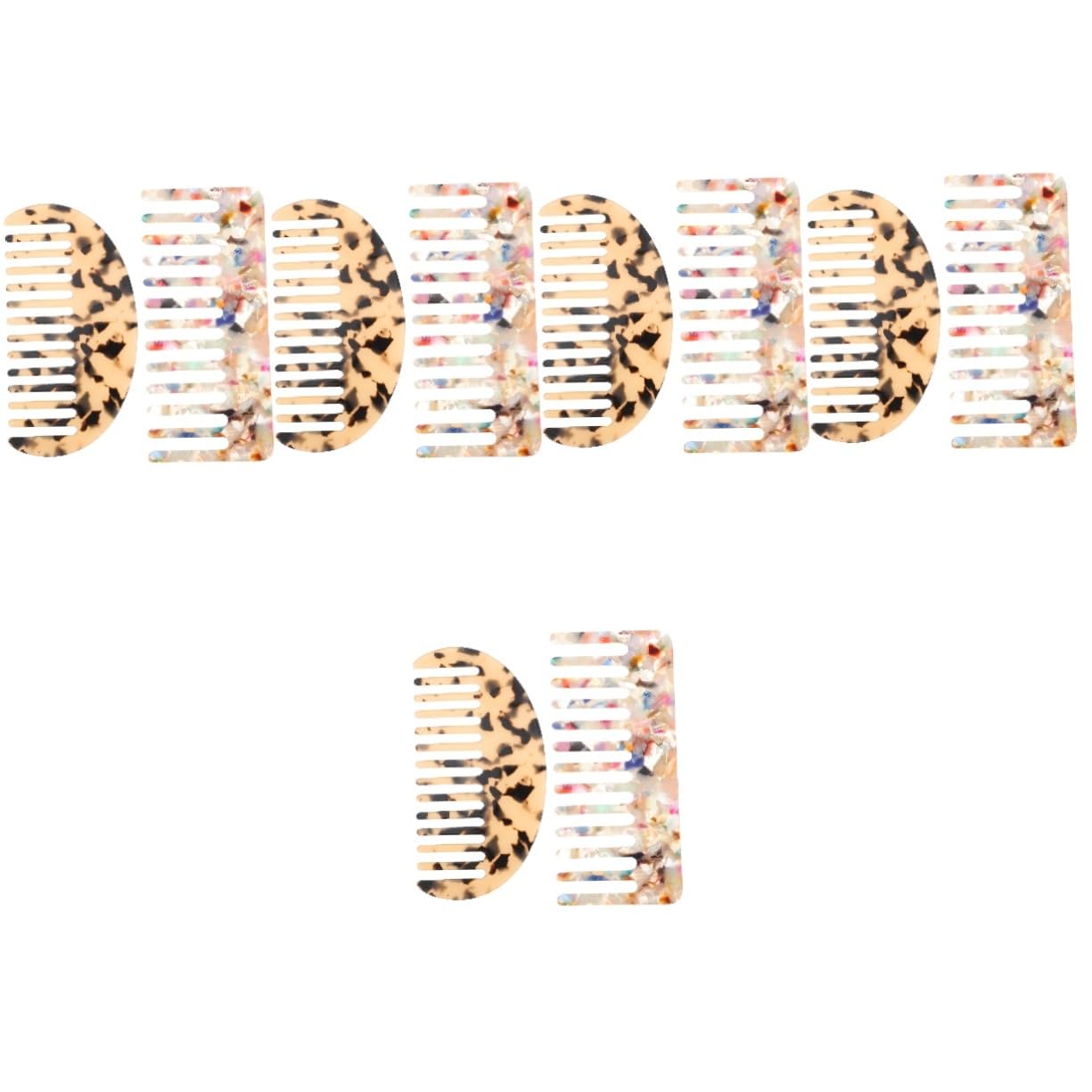 Beavorty 10piezas Peine De Peluquería Peines De Dientes Ant Estáticos Portátil Para Damas y Niñas Diseño Elegante Patrones Delicados