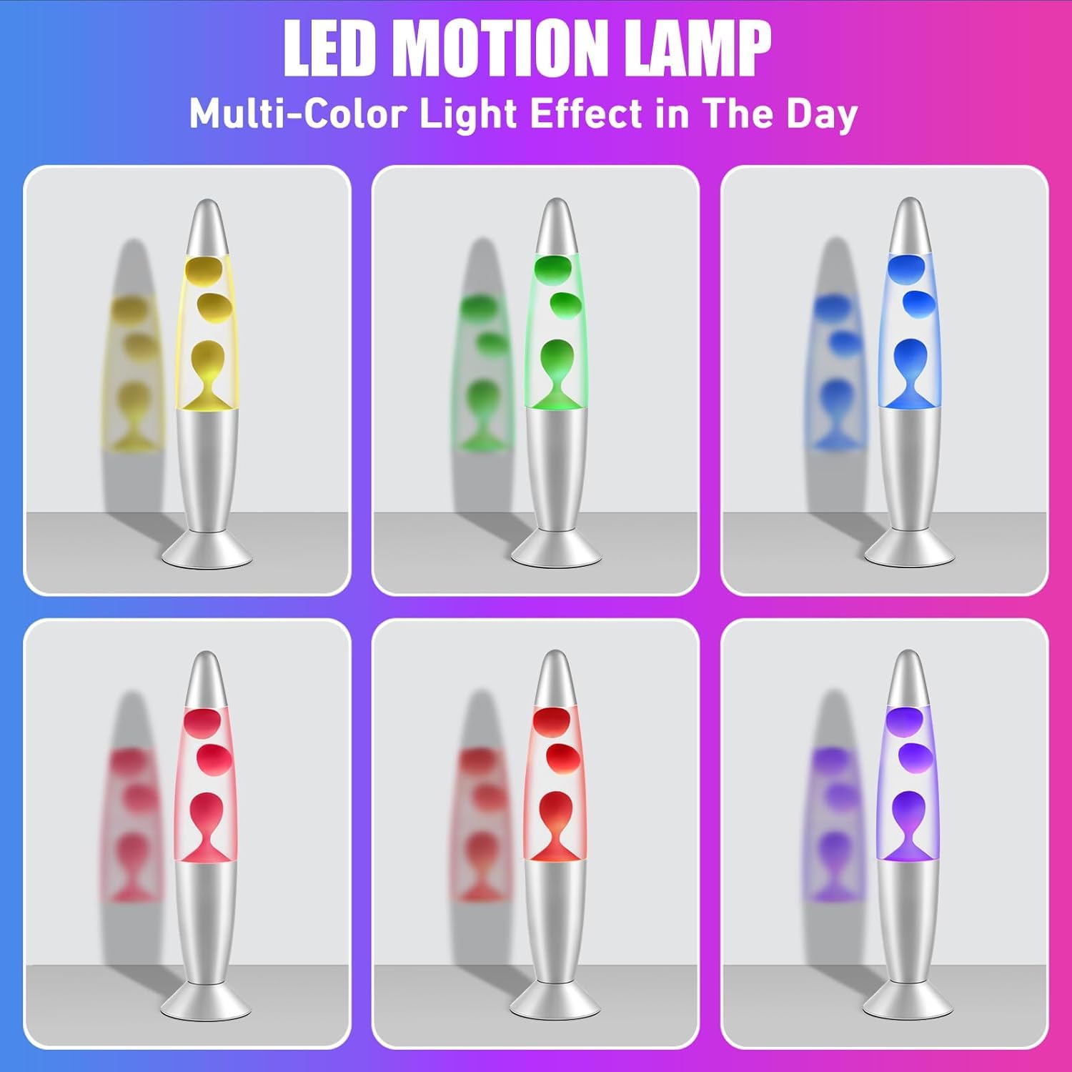 CELLUSTOP Lampa lawowa z woskiem w kształcie rakiety, lampka nocna lampa lawowa, magma płynny ruch, 2 żarówki w zestawie, włącznik, 20 W, 34 cm, szkło i aluminium, niebieska