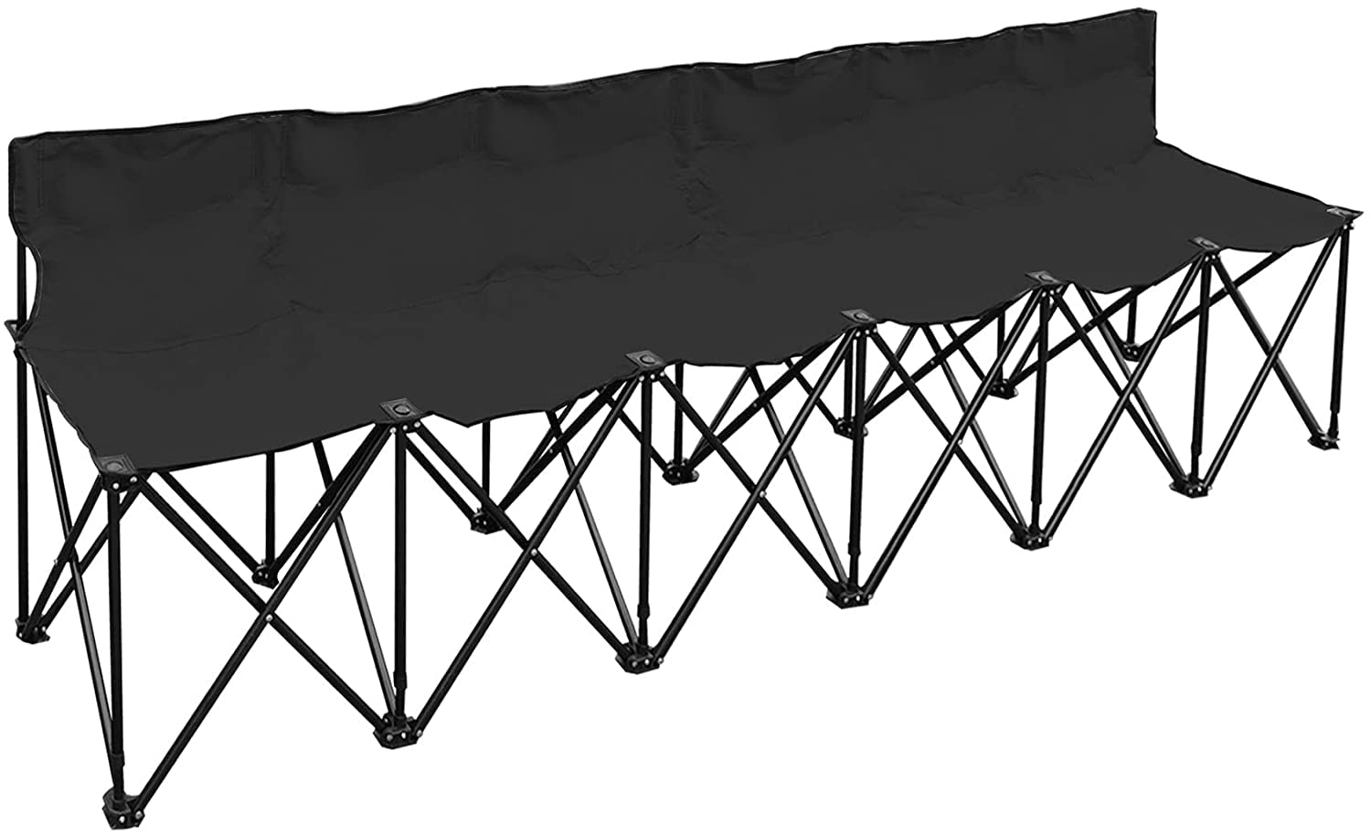 BenefitUSA Folding Team Sport Sideline Bench 6 Seater with Carry Bag