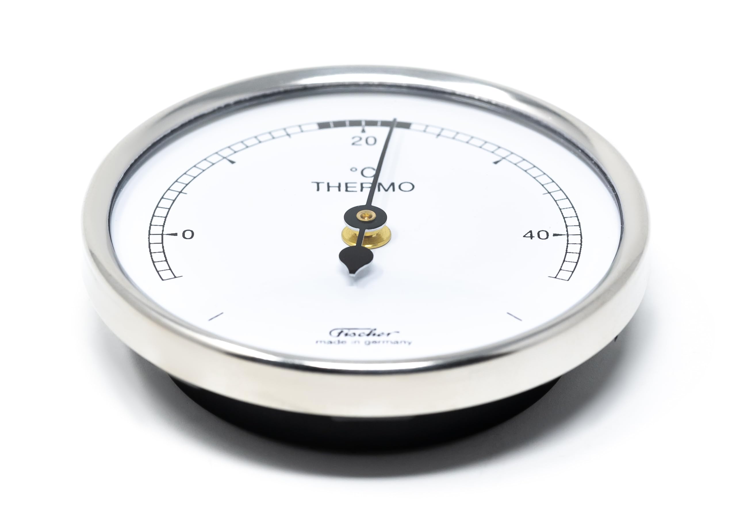 Fischer 151CR thermomètre d'intérieur, plastique, acier inox argent