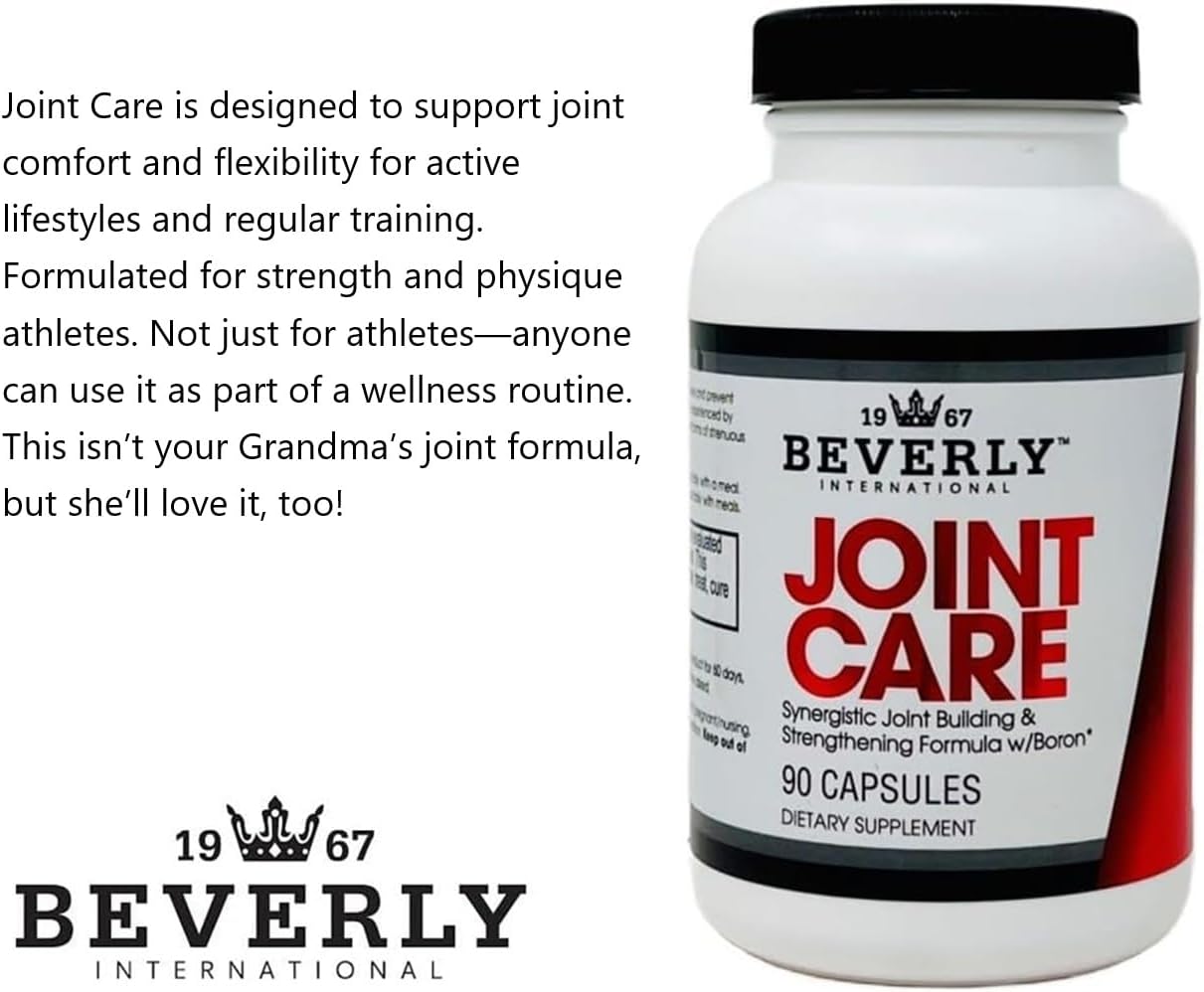 Beverly International Joint Care, 90 Capsules. All Over Joint Support. 3-Stage Formula with Glucosamine, Chondroitin, MSM, Hyaluronic Acid. Supports Joint Comfort, Mobility & Active Lifestyles.