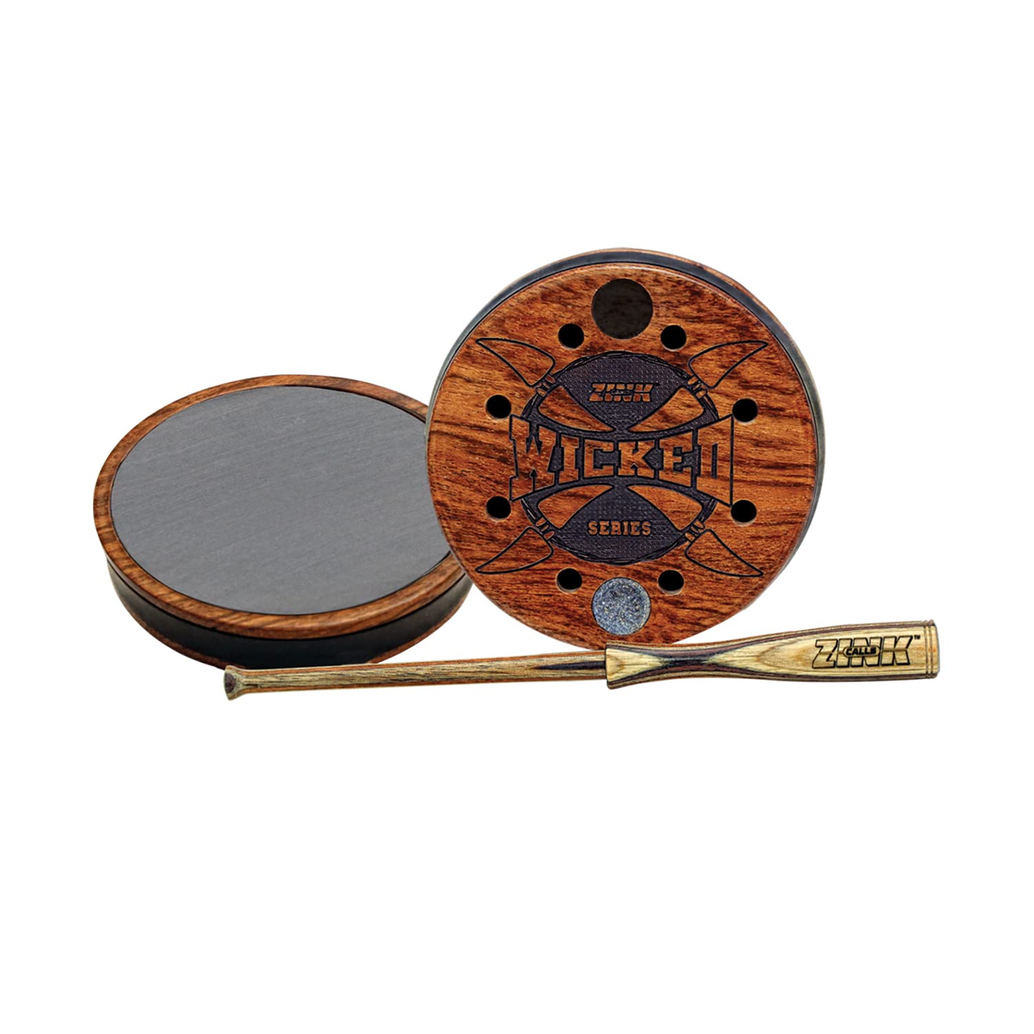 Zink Wicked Series Hunting Pot Turkey Call | Wood/Acrylic Durable Weatherproof Traditional Design Hand-Tuned Soft Close-Range Calling