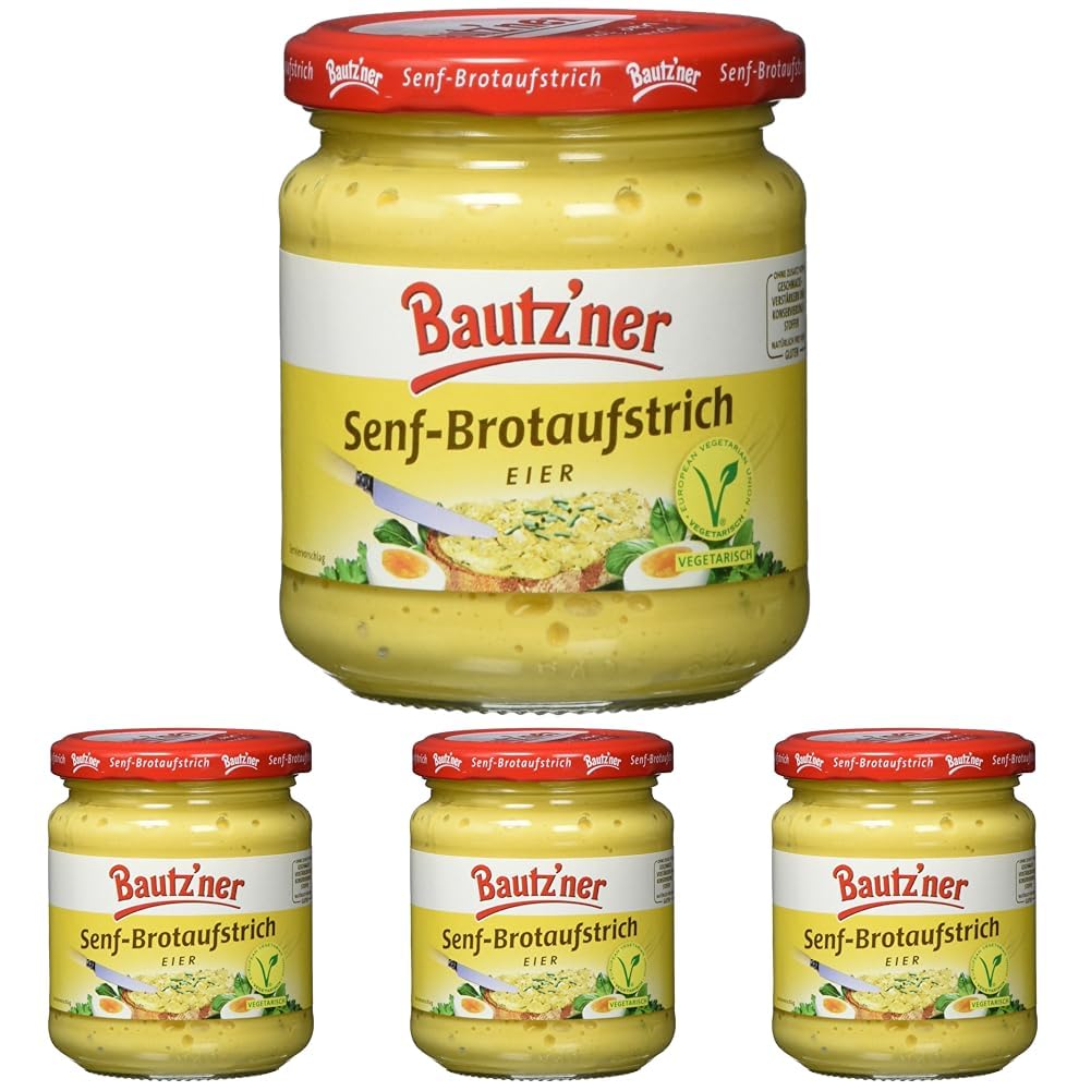 Bautz'ner Brotaufstrich Senf-Ei, 200 ml (Packung mit 4)