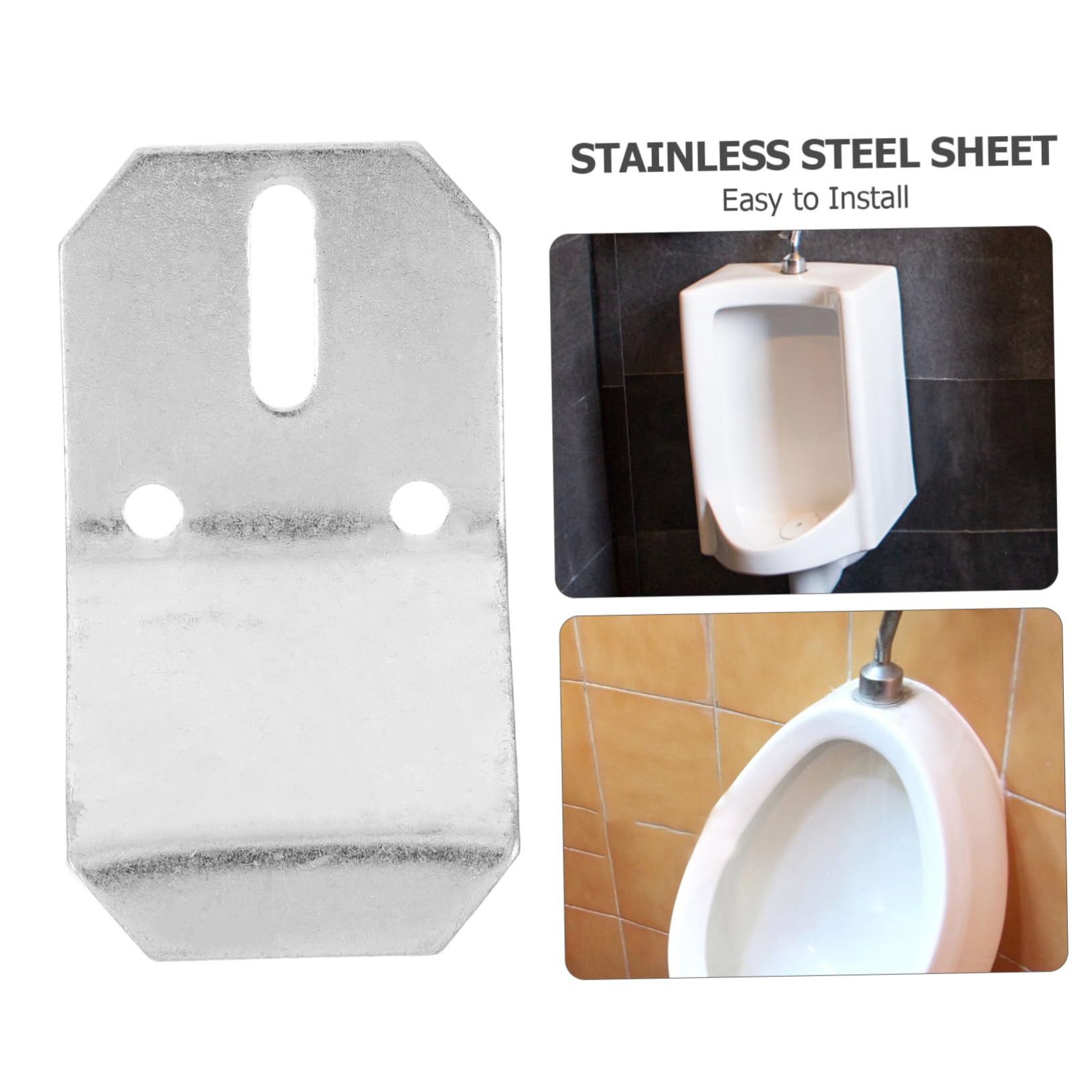 Cabilock Petit Support Métallique pour Urinoir, Support de Salle de Bain Mural, Installation Facile, Design Compact, en Acier Inoxydable