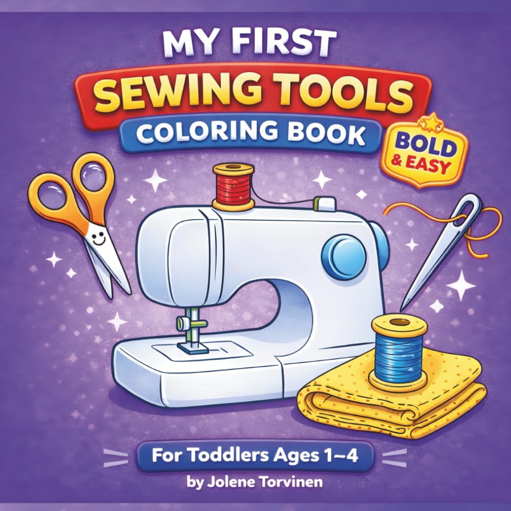 My First Sewing Tools Coloring Book: Bold and Easy Coloring Pages for Toddlers Ages 1–4 (My First Bold & Easy Coloring Book Series)