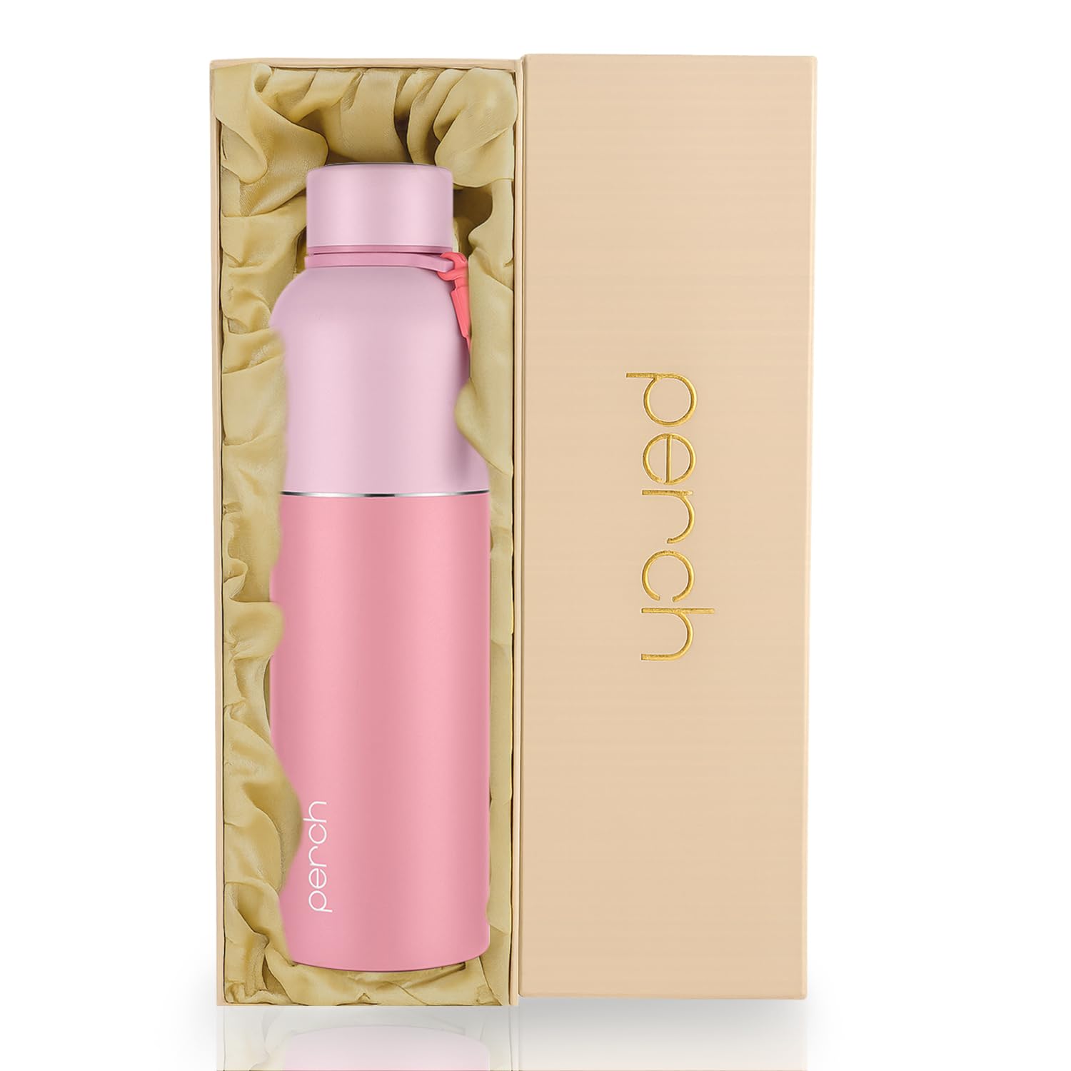 Perch Zenith ISI Certified Hot and Cold Steel Water Bottle 1 LTR, Vacuum Insulated Flask for Adults | BPA-Free, Leakproof | Easy to Carry Bottle for Office, School, Gym (Cyan) with Gift Box