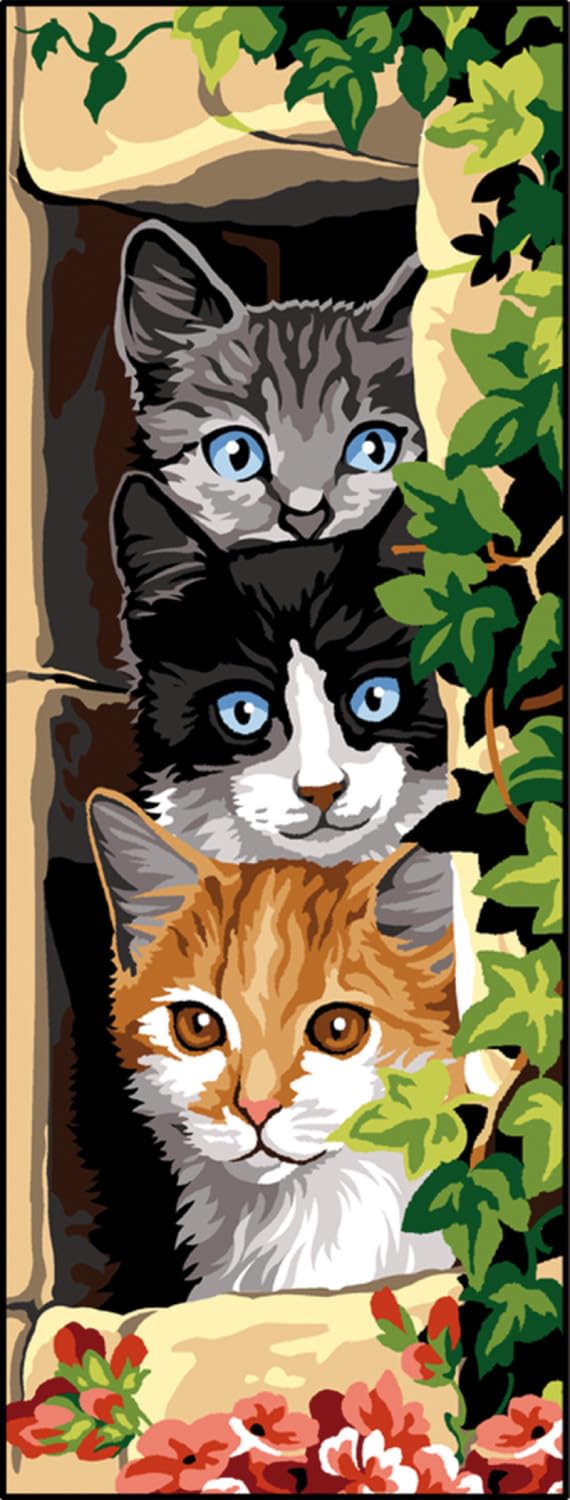 SEG Canevas Antique Les Trois Chats 25x60cm