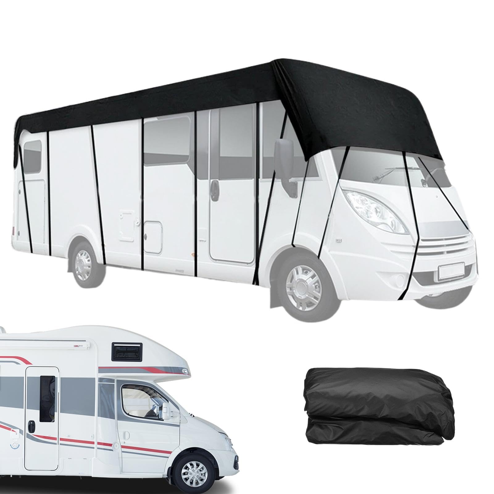 Telone per rimorchio da viaggio, telone per camper, 6,3 x 3 m | Copertura per tetto per protezione invernale, roulotte, accessori per auto per gli appassionati di camper