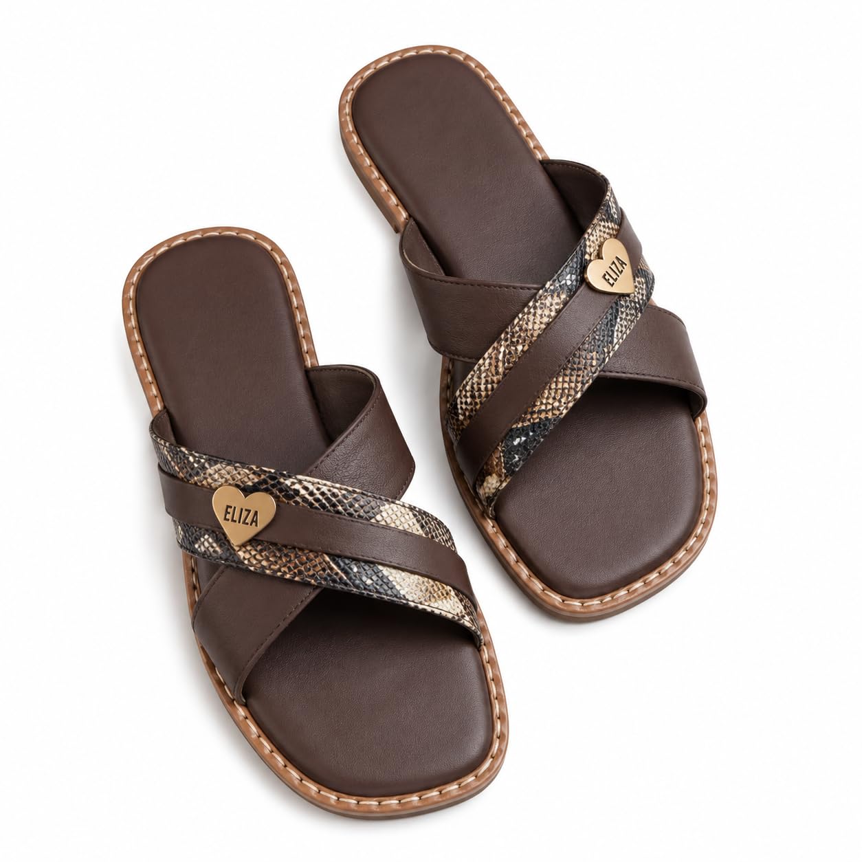 ZAU-REE Women's Cross Strap Slide Sandals | Resort Style Flat Slippers | Soft Comfortable Open Toe Slip-On Casual Summer Beach Footwear | Lightweight Everyday Slides for Indoor & Outdoor Use-picture-38