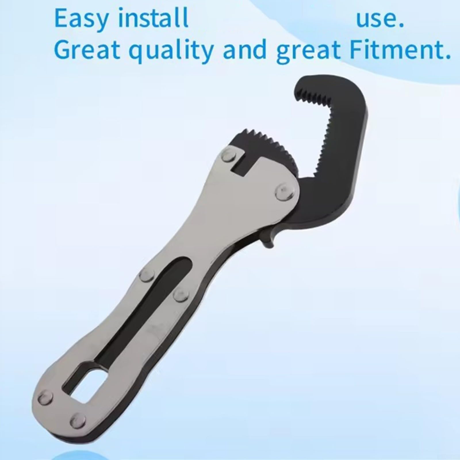Chiave inglese regolabile compatta mini, strumento in acciaio inox autoregolante per spazi ristretti, cacciavite a bussola da 5/16" a 3/4", portatile per riparazioni domestiche e officine
