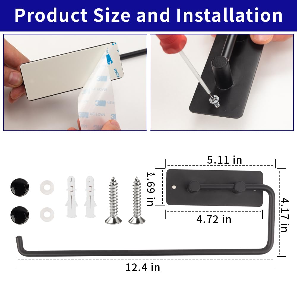 Tumbler Lid Organizer, Stainless Steel Tumbler Lid Holder, Self-Adhesive Under Cabinet Mount, Black Wall-Mounted Cup Lid Organizer Rotary Design Tumbler Lid Hanger for Kitchen Cabinets Organization