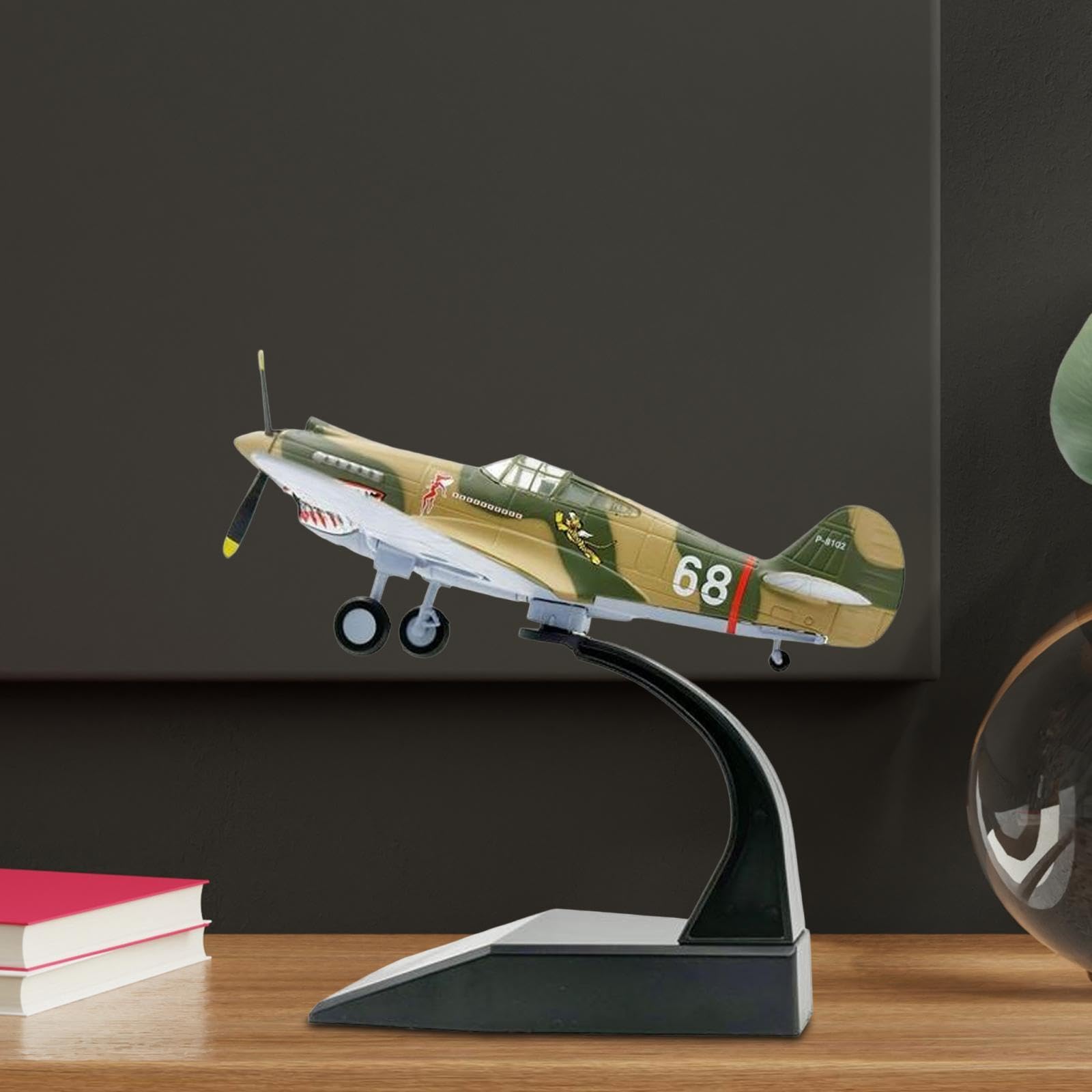 Adorno de Metal para Maqueta de Avión a Escala 1:72, Regalo P40 para Decoración de Estanterías de Oficina.