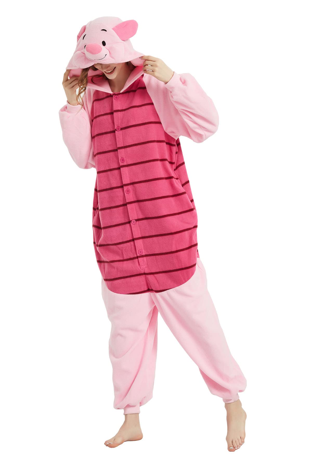 lacoloca Animal Adult Onesie Unisex One-Piece Cosplay Costume Pajamas For Men Women-picture-32