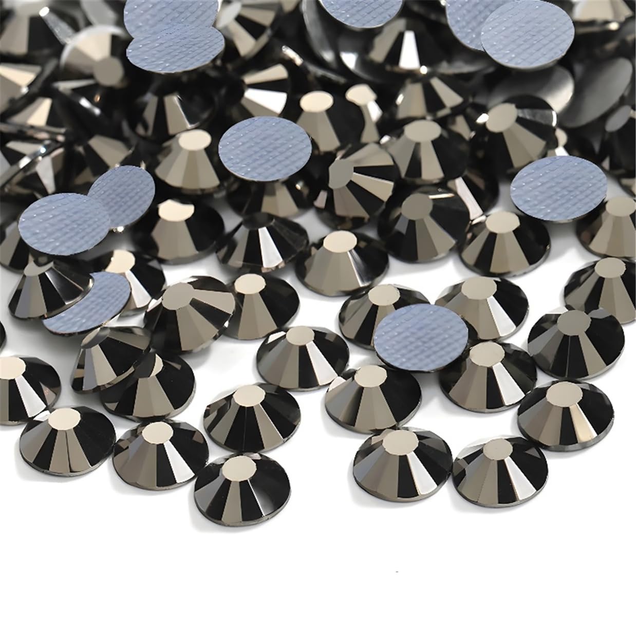Hotfix Rhinestones Flatback Glass Rhinestone 3000PCS SS10 2.7-2.9MM Round Gems for Nails Art Glitter Crystals Stone DIY Bags Clothes Shoes (Mineral Black)