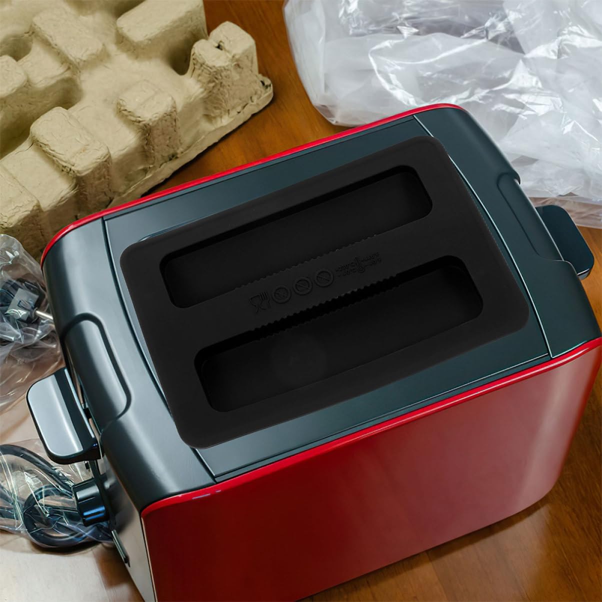 Luxshiny Slice Toaster Cover Bread Machine Cover White Protective Lid for Toaster