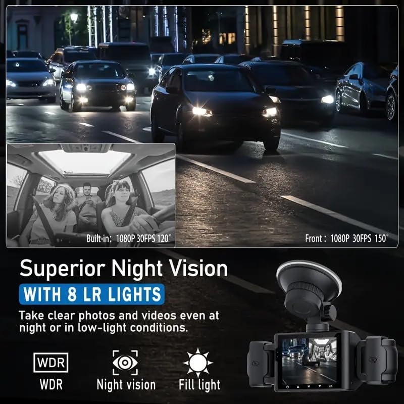 適用対象ポールスター 1 2020 2021専用4チャンネルダッシュカム、360&deg;フルビュー1080P HDナイトビジョン、2.4イ