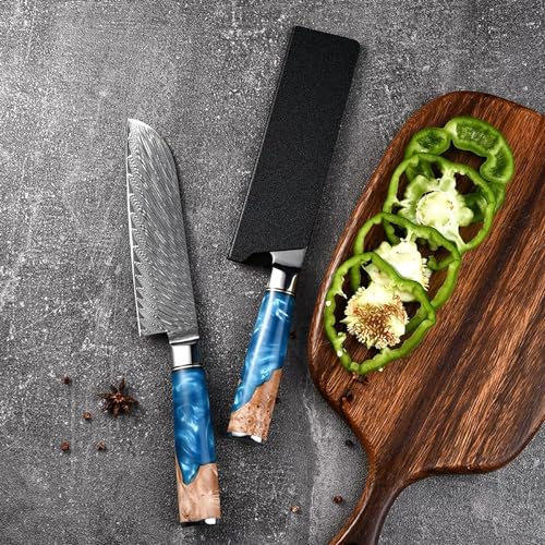 لوياو طقم غطاء حماية لشفرات السكاكين، طقم غمد سكين للشيف، أغطية واقية قوية إضافية لشفرات السكاكين، لون أسود، قطعتين عالميتين مقاومتين للماء