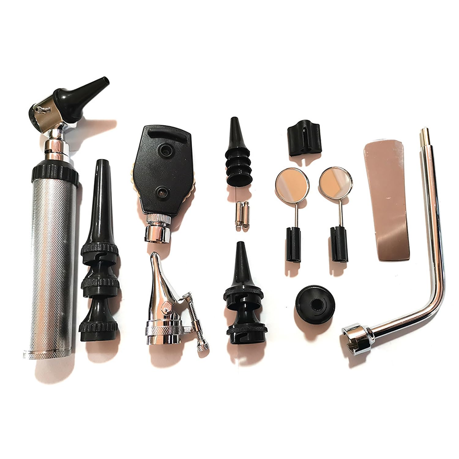 ENT Diagnóstico Set Kit, Oftalmoscopio Veterinario Y Otoscopio Diagnóstico Completo Set, 12 Varios Instrumentos De Diagnóstico, Cinco Sentidos Órgano Checker Set, Examen Pequeños Animales