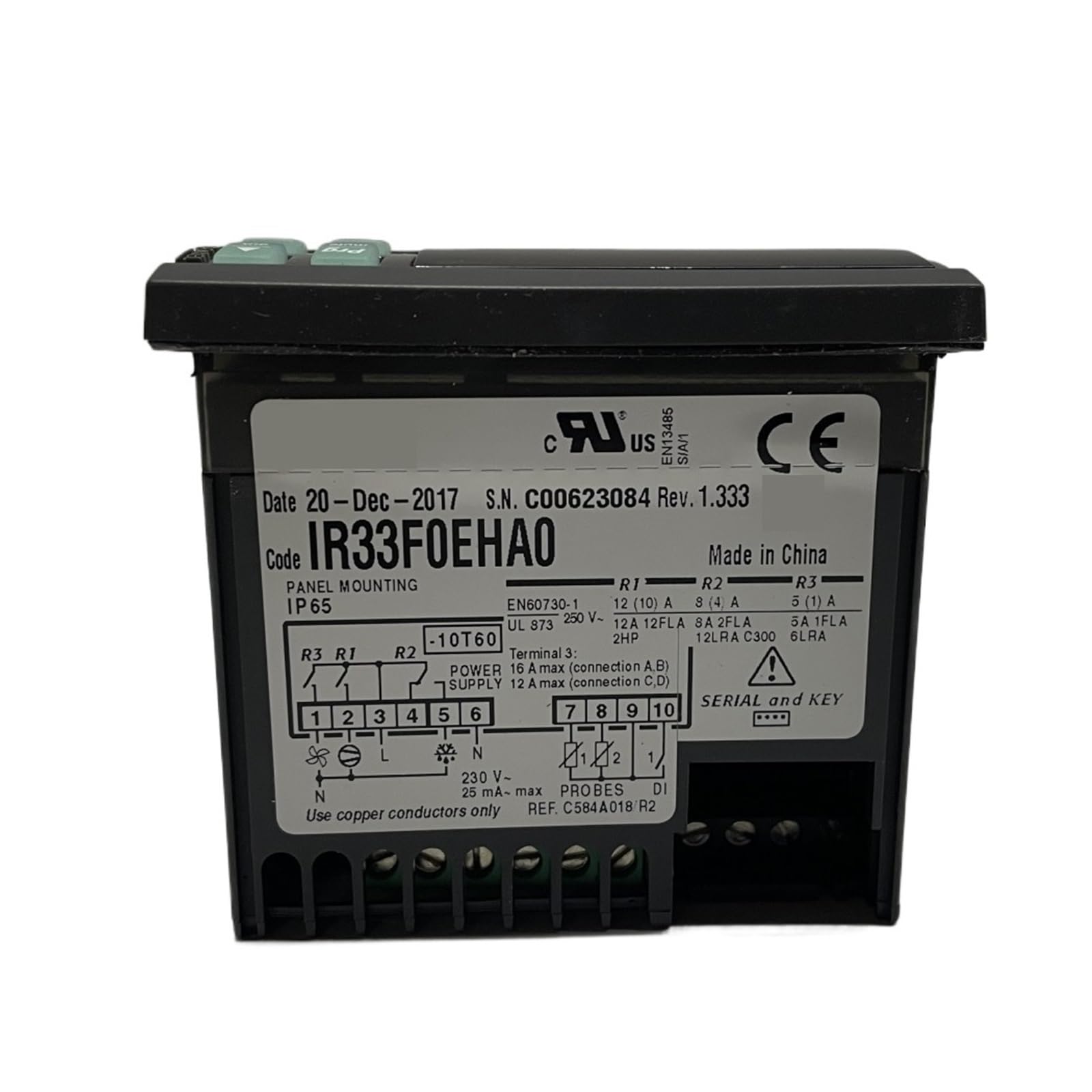 Termostat z pojedynczym wyjściem do wskaźnika regulatora temperatury lodówki IR33S0ER00 IR33F0ER00 (Ir33f0er00)