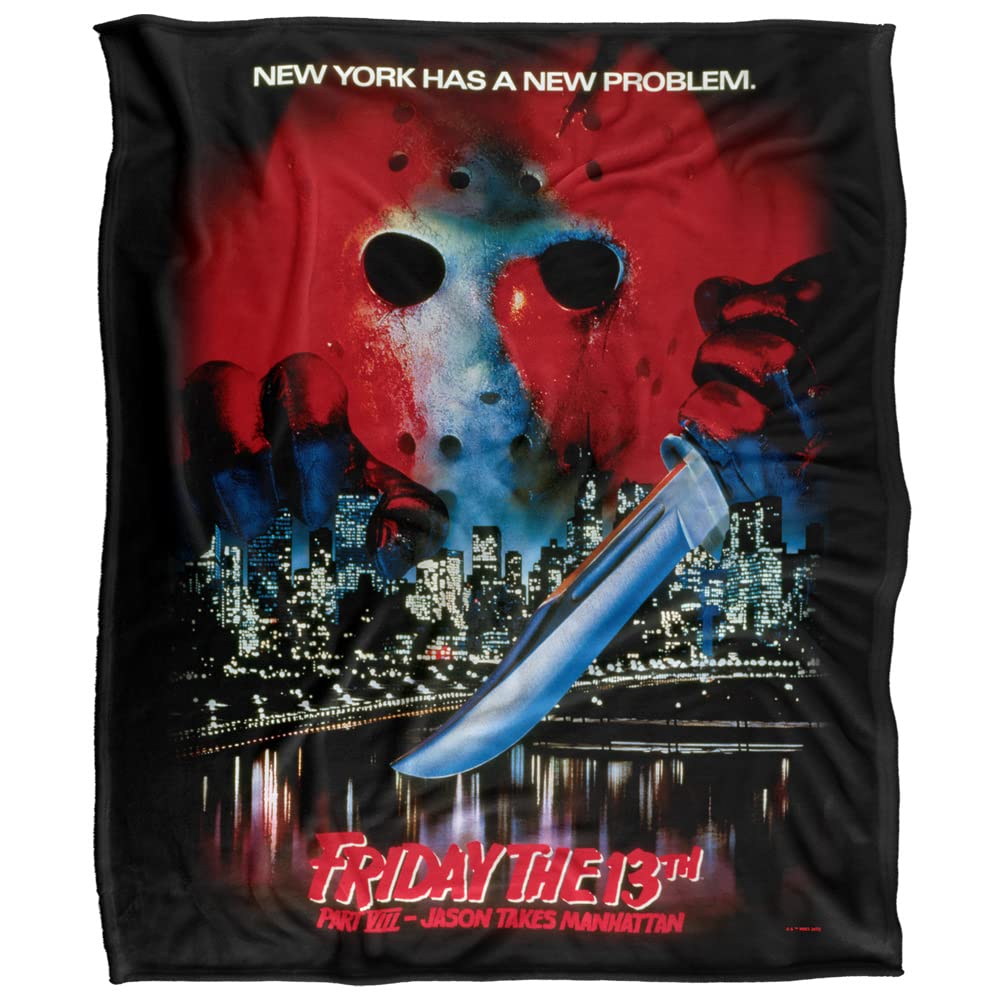 LOGOVISION Friday THE 13TH Seidiges Kuscheltuch, superweich, 152 x 127 cm