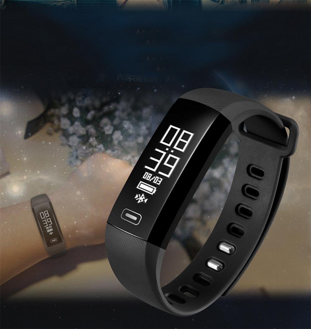 LYL YL Heart Rate Bluetooth Mano Anello Pressione Sanguigna Pressione Cardiaca Intelligente Sangue Pressione Monitoraggio Sangue Ossigeno Monitoraggio Frequenza Cardiaca Monitoraggio, Grey,Grey