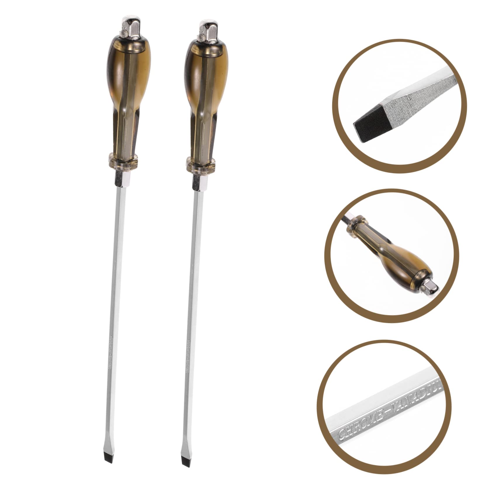 NUOBESTY 2 Set Cacciavite Magnetico Angolato Cacciavite A Cricchetto Cacciaviti Testa Piatta Avvitatore Di Famiglia Acciaio Cromo Vanadio Silver 2 Pezzi * 2