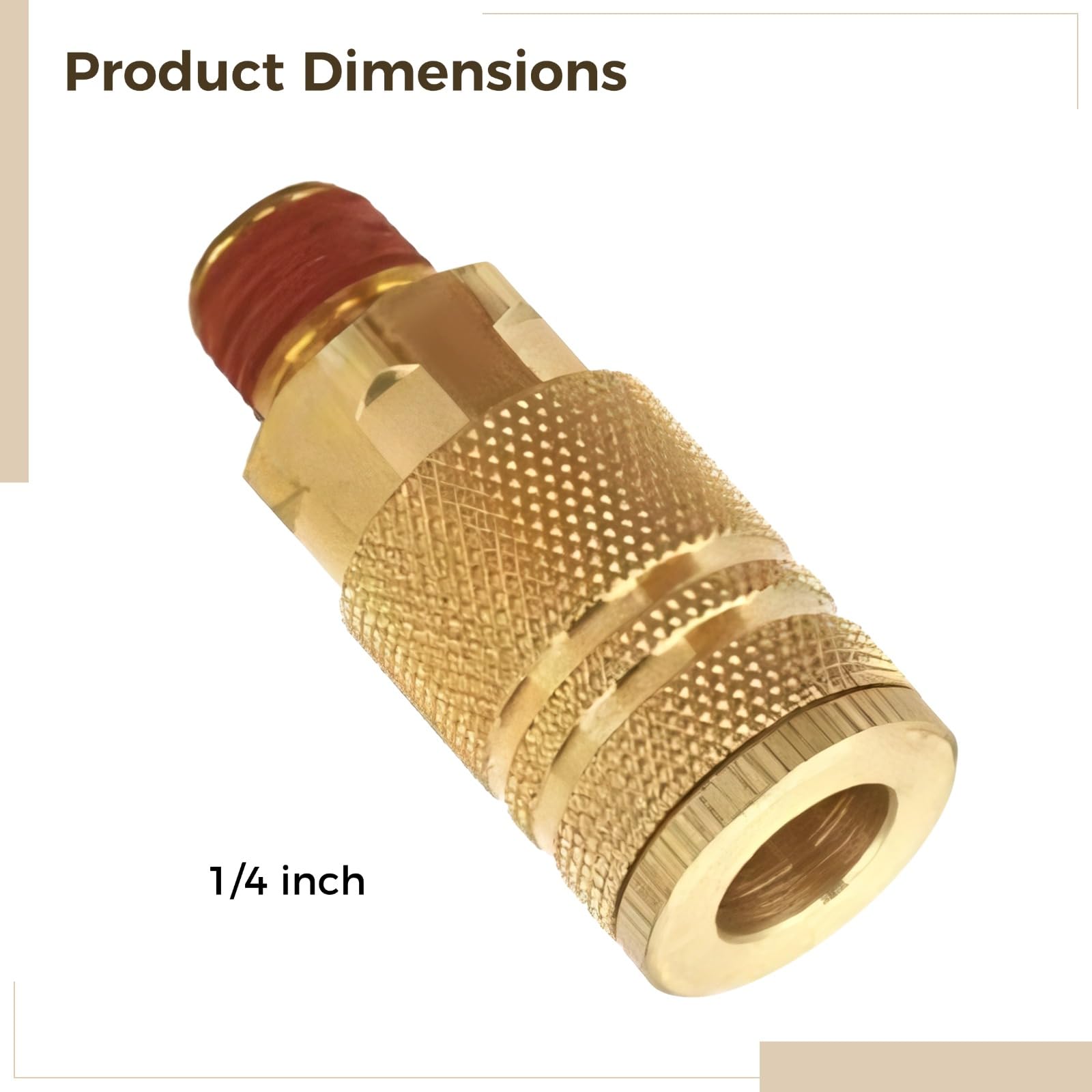 12 raccordi per tubo dell'aria, raccordi NPT a connessione rapida da 1/4 di pollice per utensili pneumatici, metallo placcato rame con guarnizioni in gomma, modello di presa antiscivolo, connessione