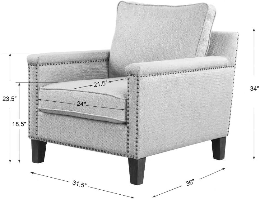 Uttermost Charlotta Light Sea Mist Fabric Accent Chair