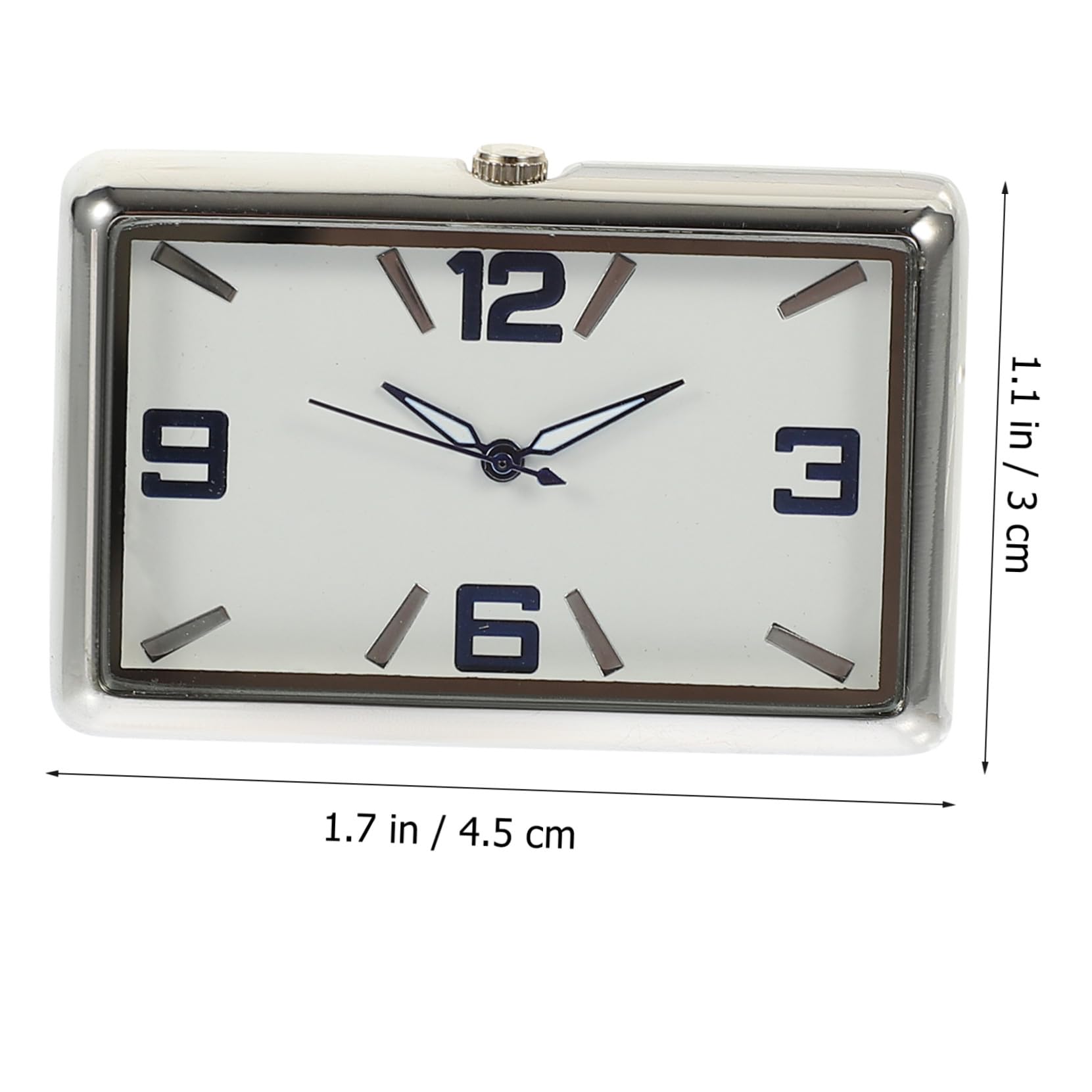 Yardwe Selbstklebende Quadratische Analoge Auto Armaturenbrettuhr Mini Uhr FüR Armaturenbrett Dekoration Mit Leuchtstoffanzeige Einfach Montage