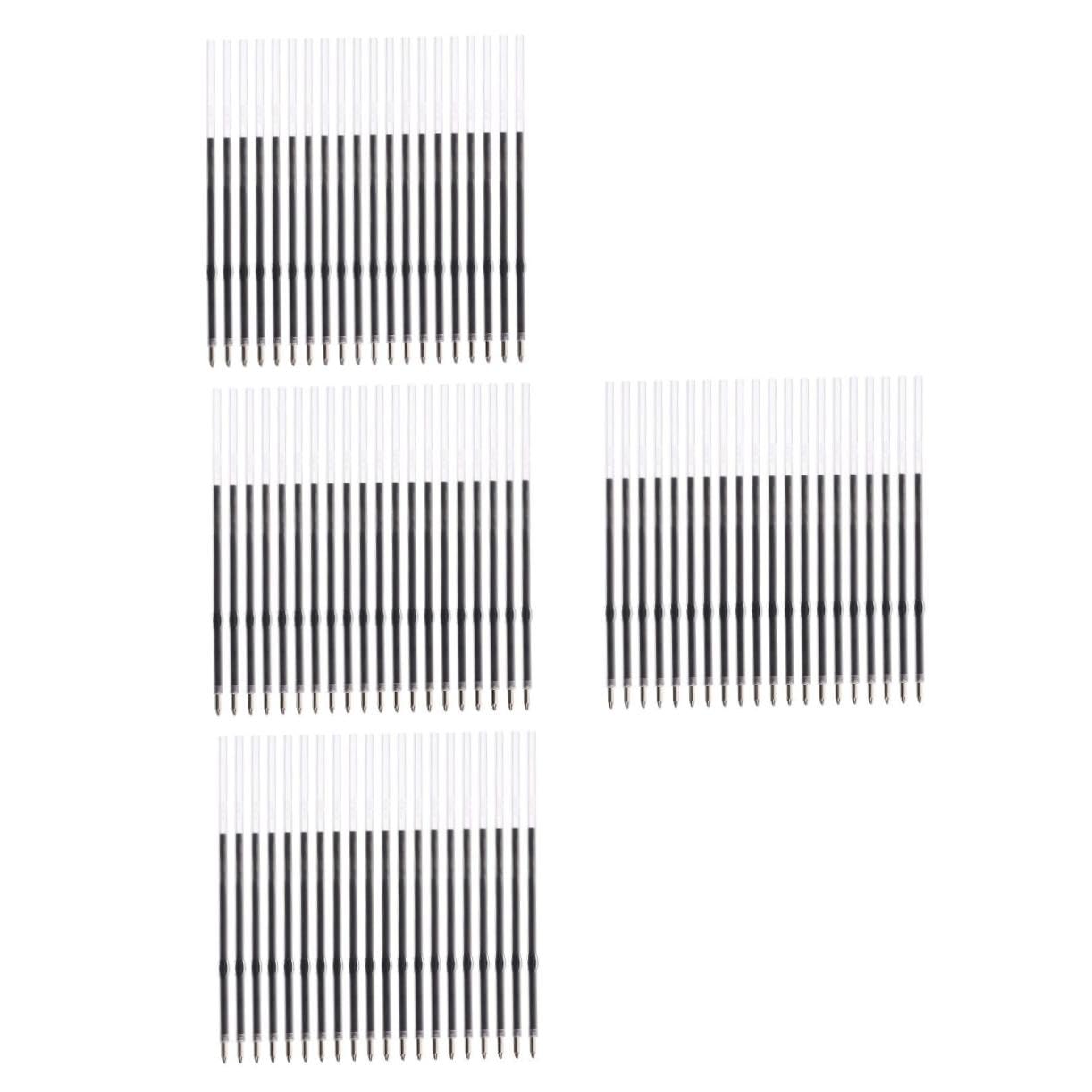 Uonlytech 4 Ensembles Stylo À Bille Pointe Fine Recharges De Stylos À Écriture Lisse Papeterie De Bureau Fournitures D'écriture Recharge D'encre Plastique 200 Pièces * 4
