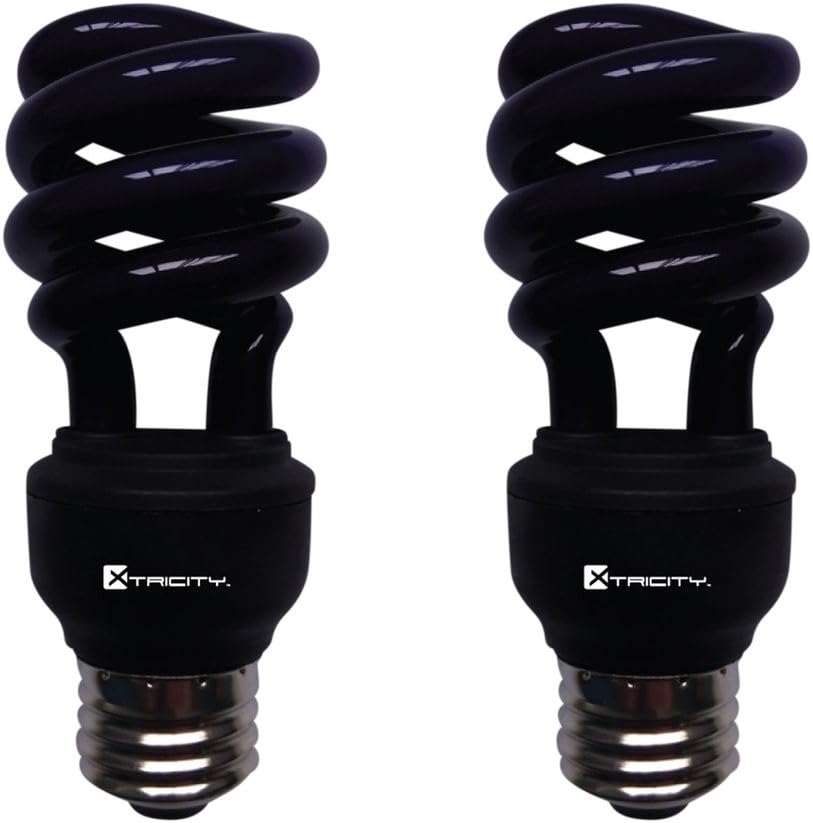 CFL Compact Fluorescent Black light bulb Colored Light Bulb T2 Spiral
