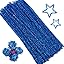 Unique Bargains Cure-Tuyaux 30cm/12 Pouces Tiges en Chenille pour Bricolage Art Artisanat Bleu-Violet 200 Pack