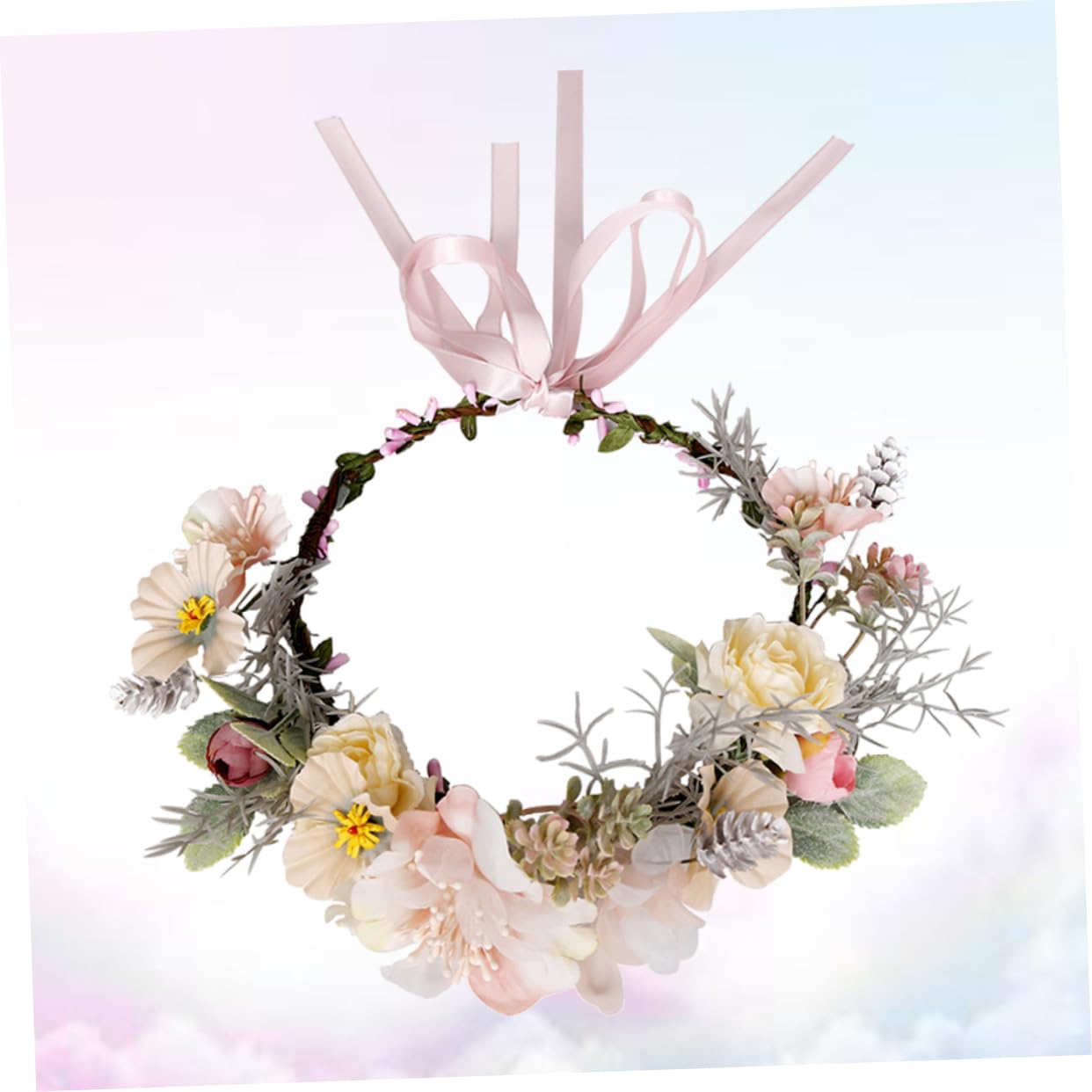 FOMIYES 3piezas Guirnalda Floral De Raso Para Niñas Diadema Bohemia De Flores Simuladas Accesorio De Fiesta y Fotografía Para Eventos Especiales