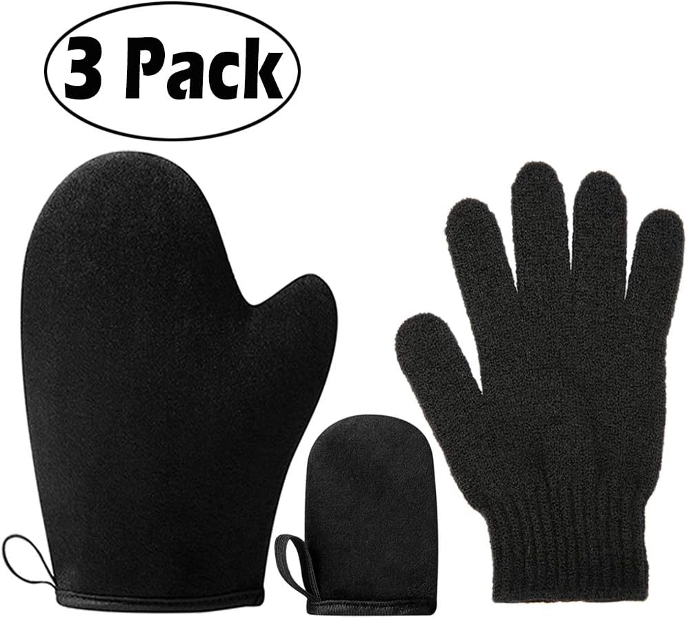 Self Tanning Mitt Applicator Kit 3 in 1- Self Tan Mitt Applicator, Lotion Applicator for Back and Self Tanner Brush, Tanning Mitts Self Tanner Mitt Applicator, Tanning Glove for Self Tan