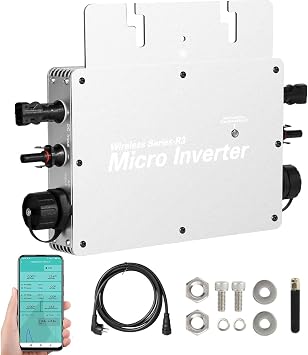 Micro Inverter, Solar Micro Inverter, Solar Grid Tie Micro Inverter, Solar Grid-tie Waterproof Inverter, 300W 600W 700W 800W 1200W 1400W 1600W Solar Inverter Grid Tie Mppt Micro Inverter,WVC-600W