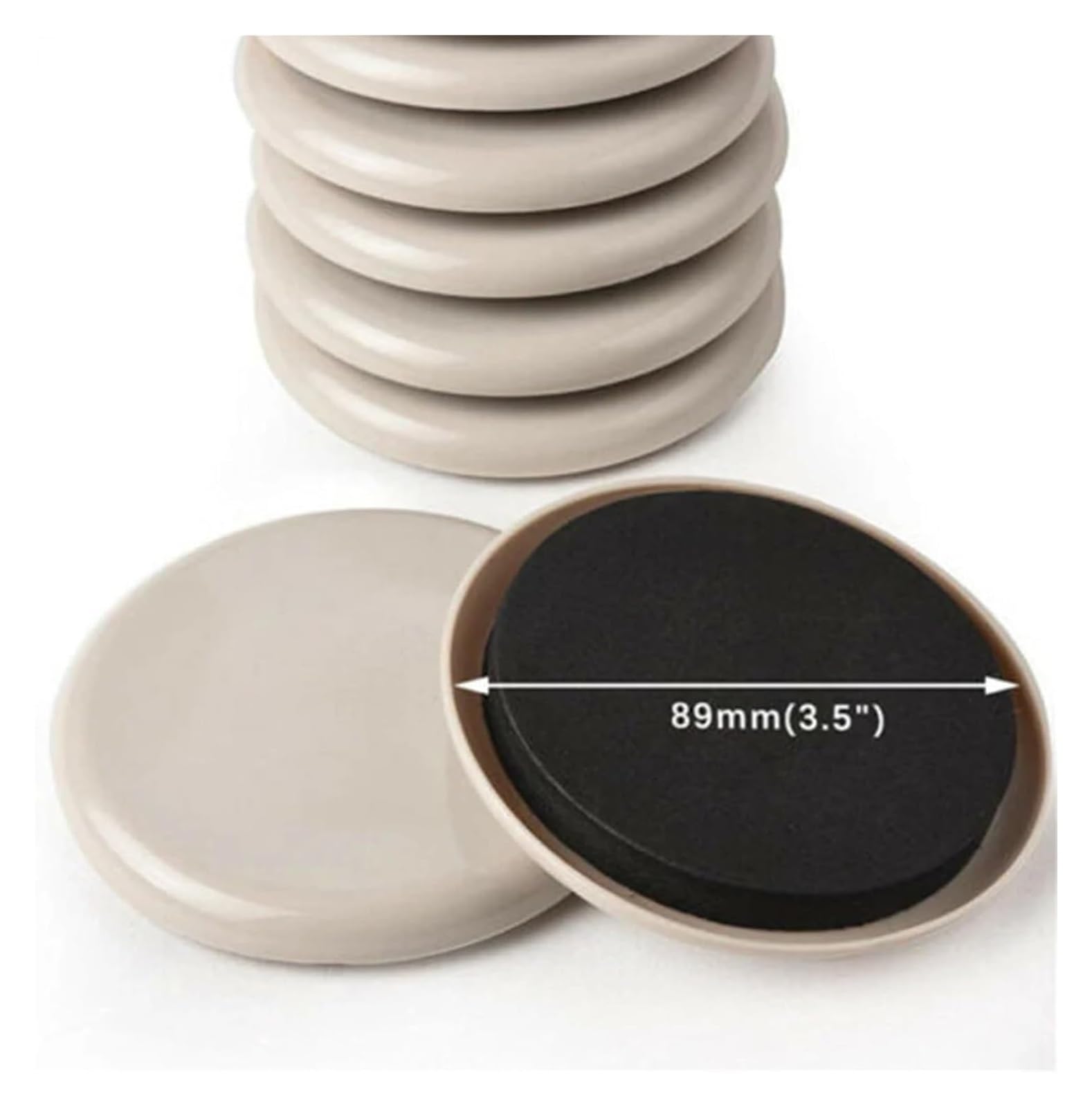 Deslizadores for Muebles, 100 Unidades de 3,5 Pulgadas, Almohadillas deslizantes Redondas antiarañazos for Patas de Muebles, Protectores de Suelo Resistentes for alfombras y Suelos de Madera.