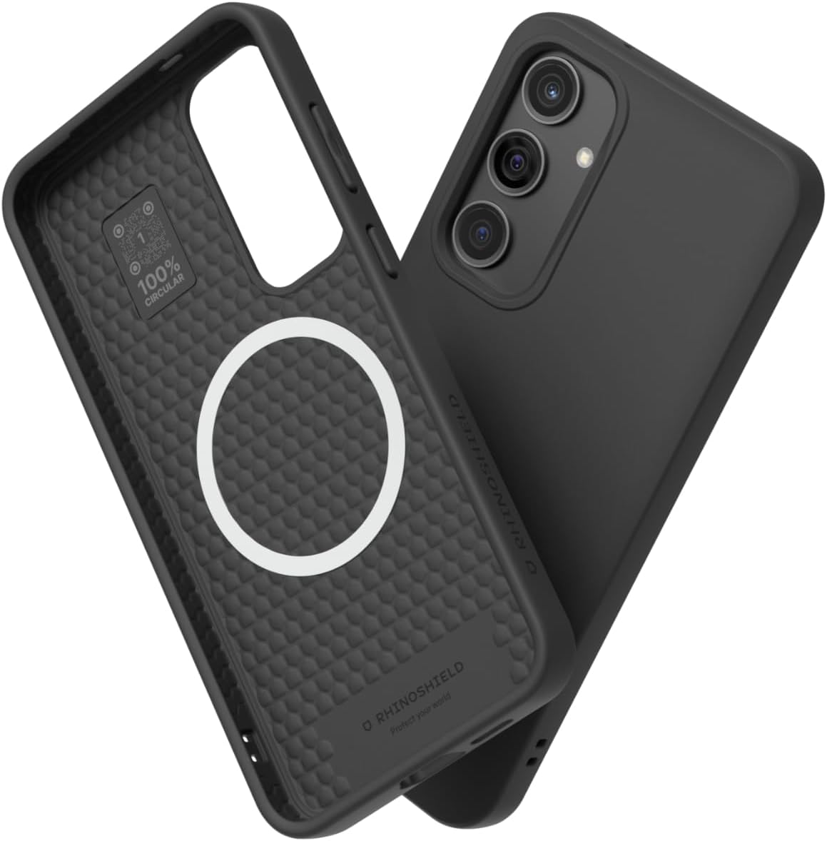 RhinoShield SolidSuit Case Compatible with Magsafe for [Galaxy S24+] | Shock Absorbent Slim Design Protective Cover with Premium Matte Finish 3.5M / 11ft Drop Protection - Classic Black