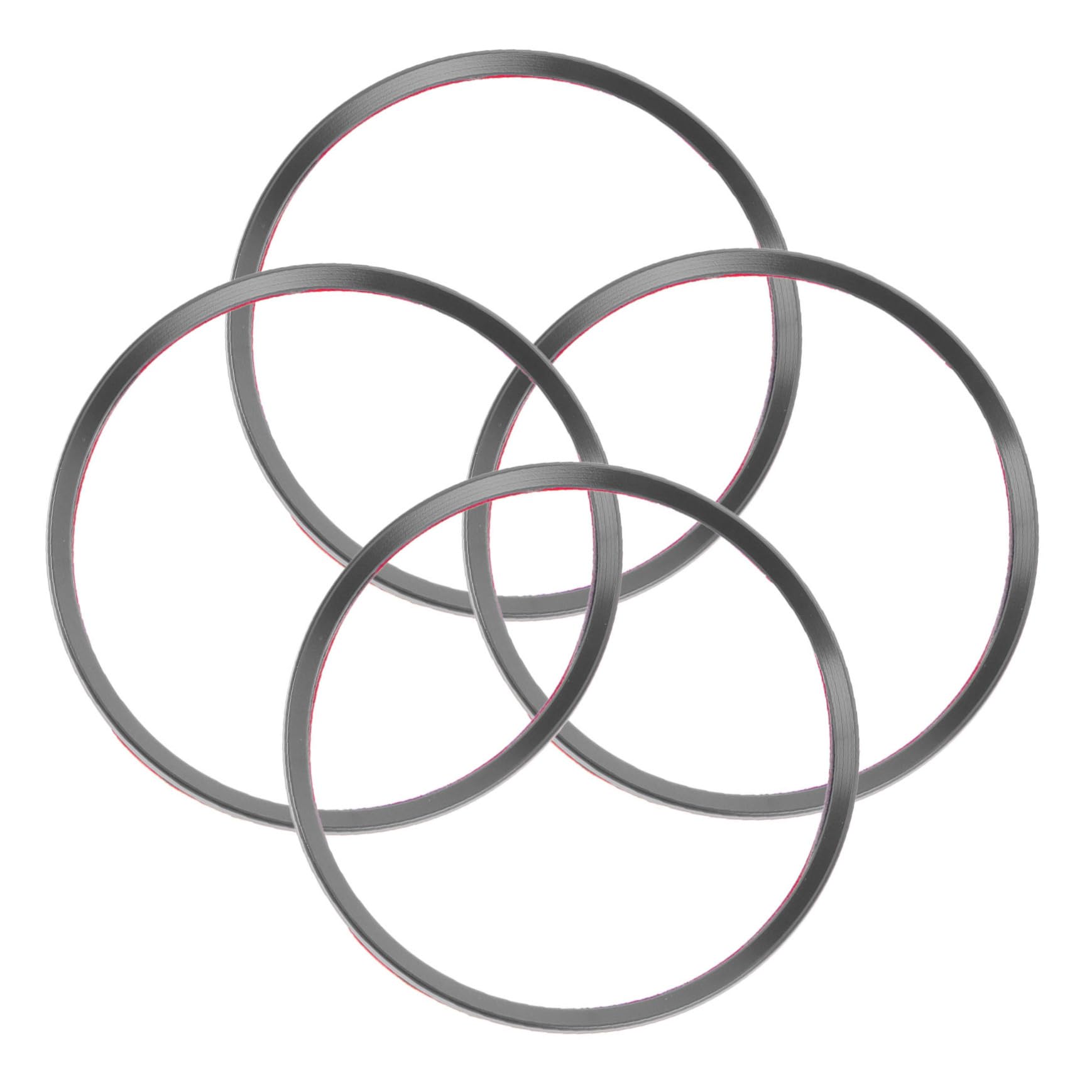 SEWOART 4pcs Hub Cap Ring Tire Replacement Trim for Stylish Wheel Hub Cover Decorative Ring