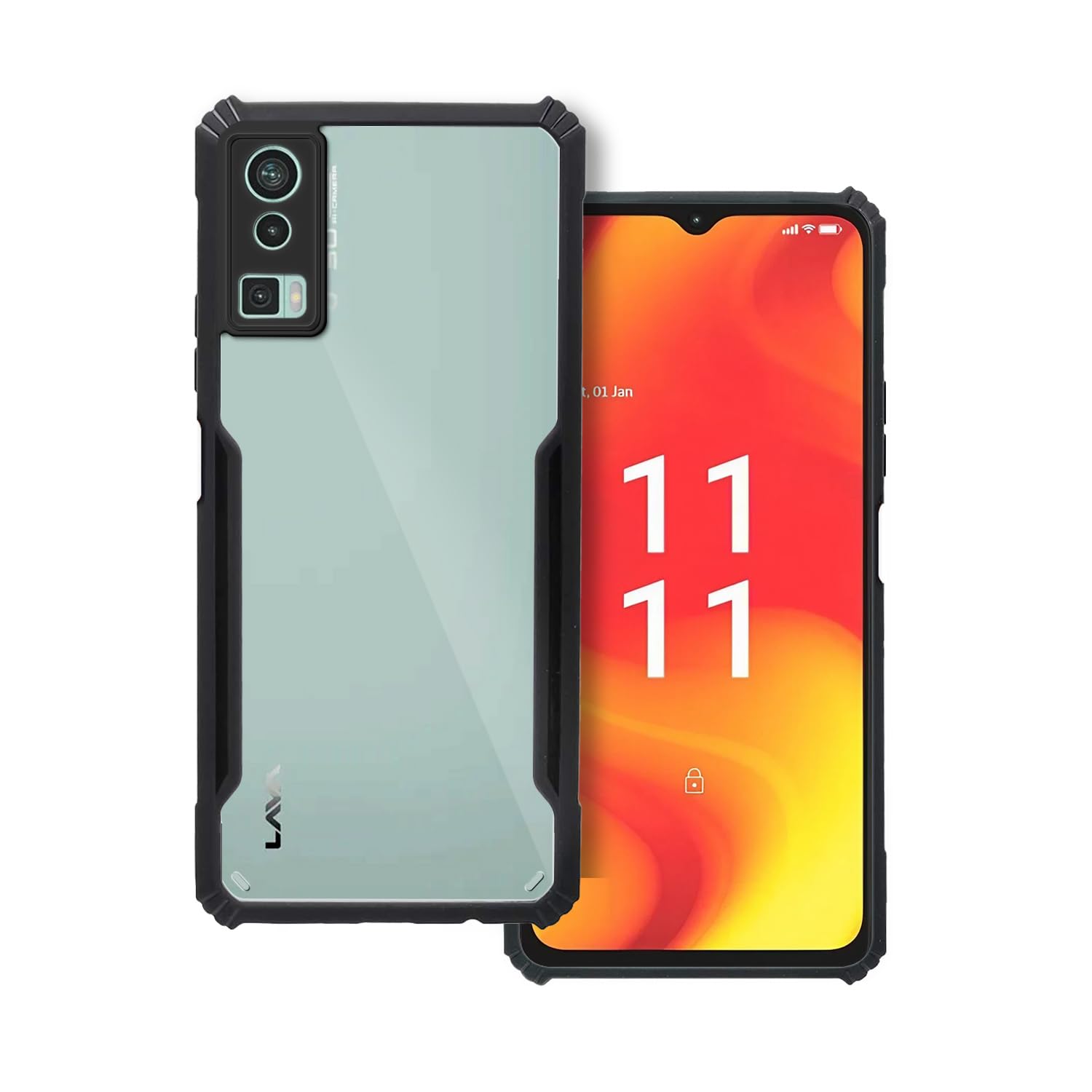 Amazon Brand - Solimo 360 Degree Protection Black Border Back Cover for Lava Blaze Pro 5G - Black (B0CVF3S7FW) Amazon Price History, Amazon Price Tracker
